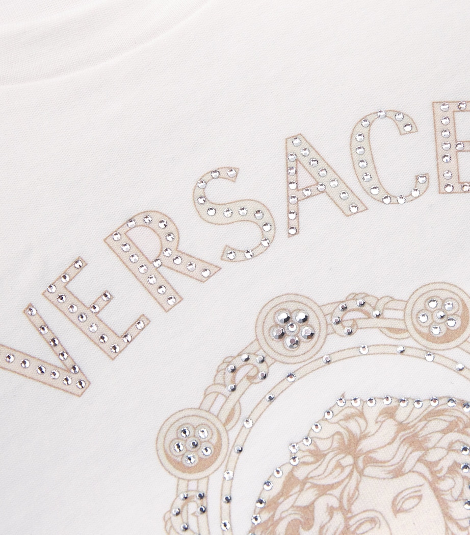 Cotton Jersey Embellished Logo T-Shirt (6-14 Years) 6WJ60 Image 3