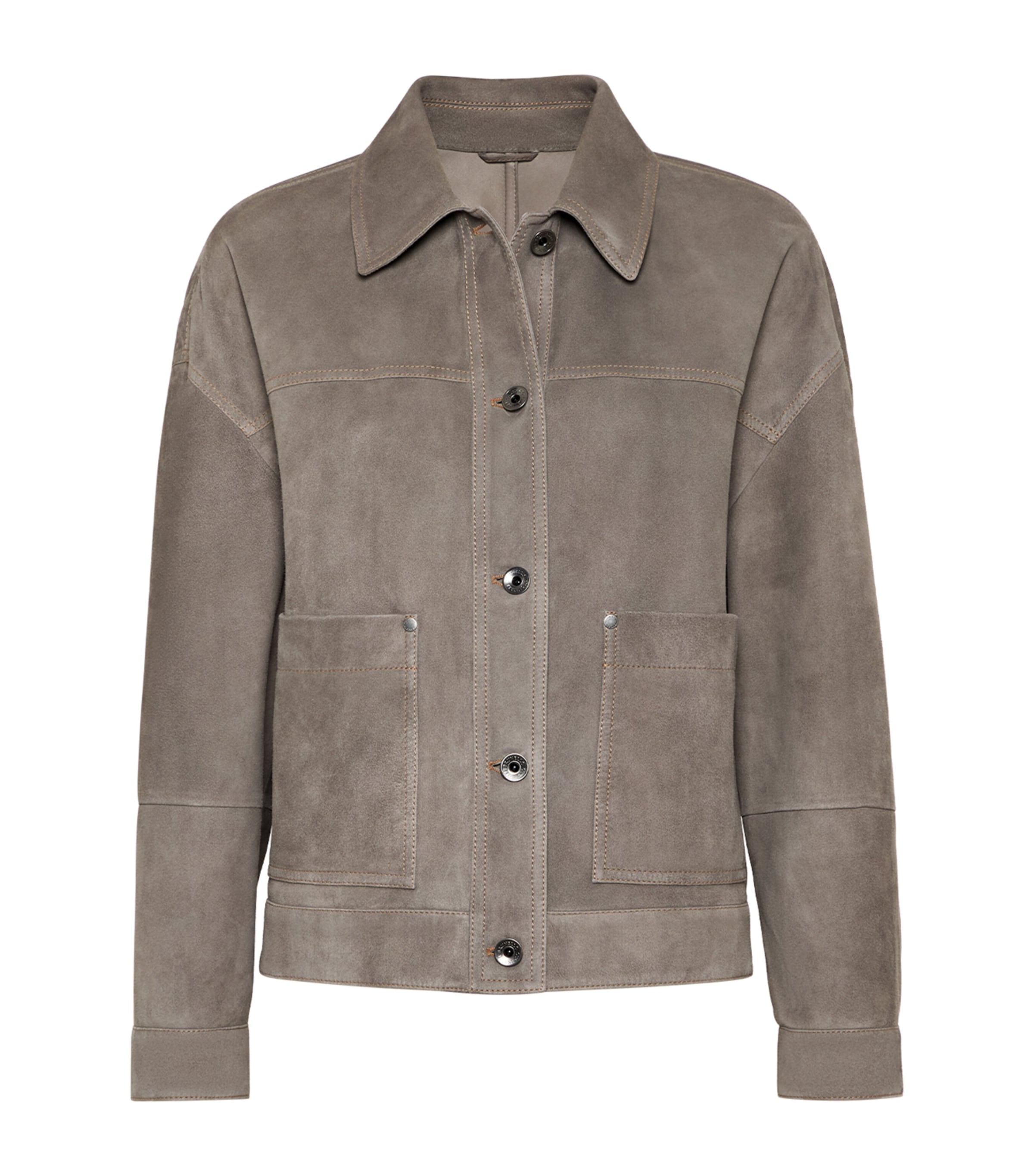 Brunello Cucinelli Couture Suede Jacket In Brown