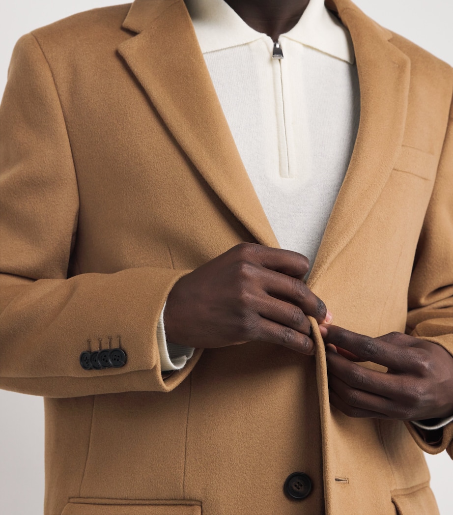 Wool Removable-Bib Coat OTTER A Image 6