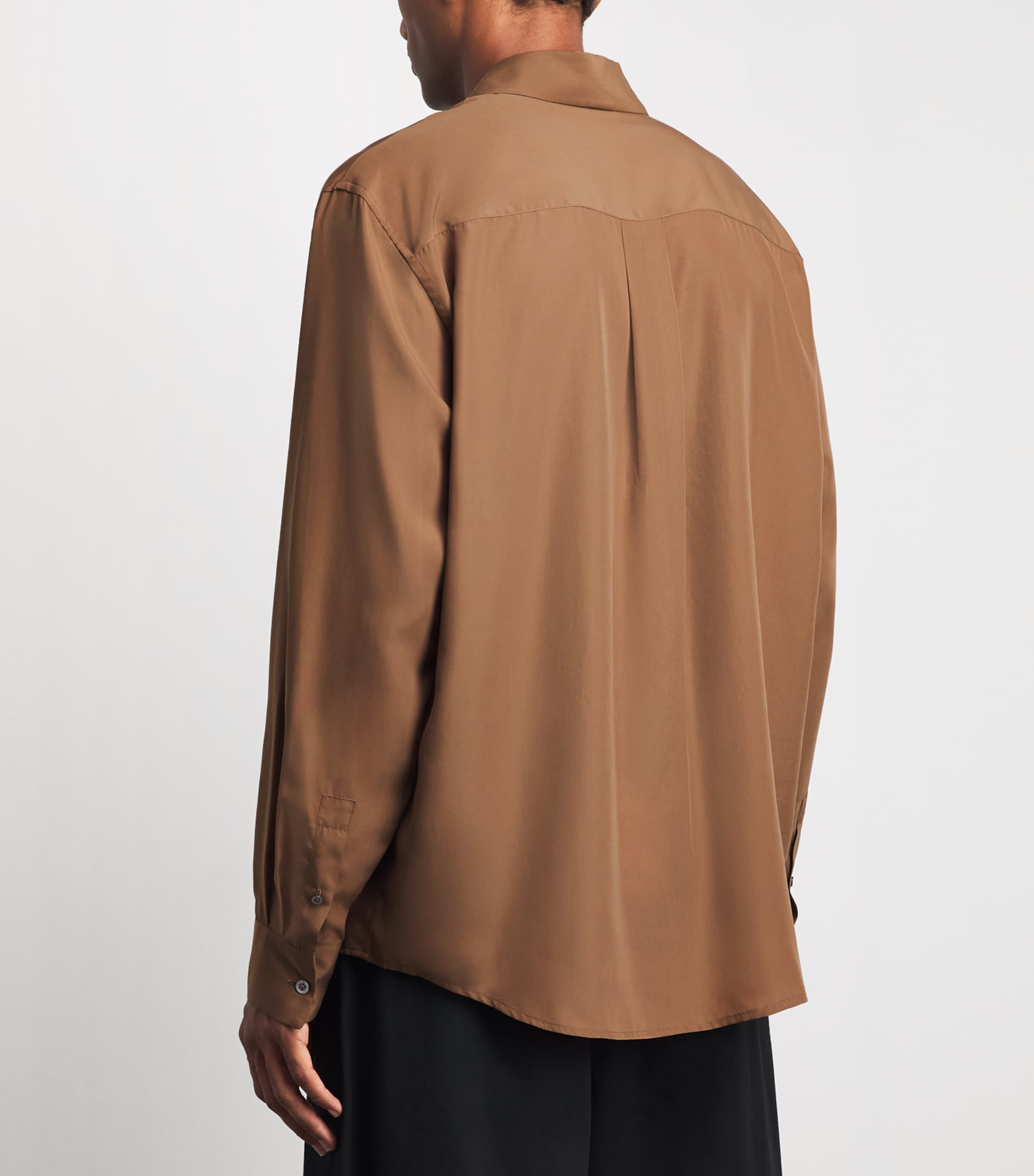 System Mens Triangular Panel Shirt Camel Image 5
