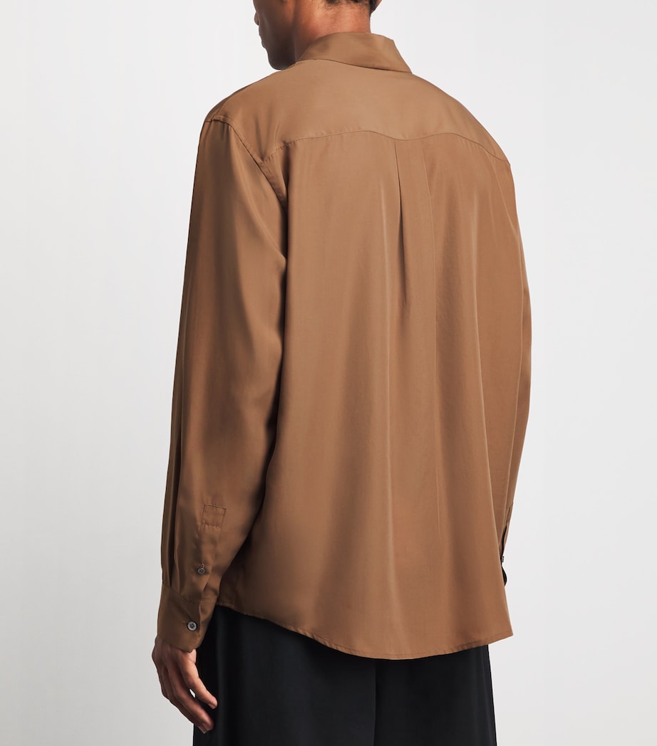 System Mens Triangular Panel Shirt Camel Image 5