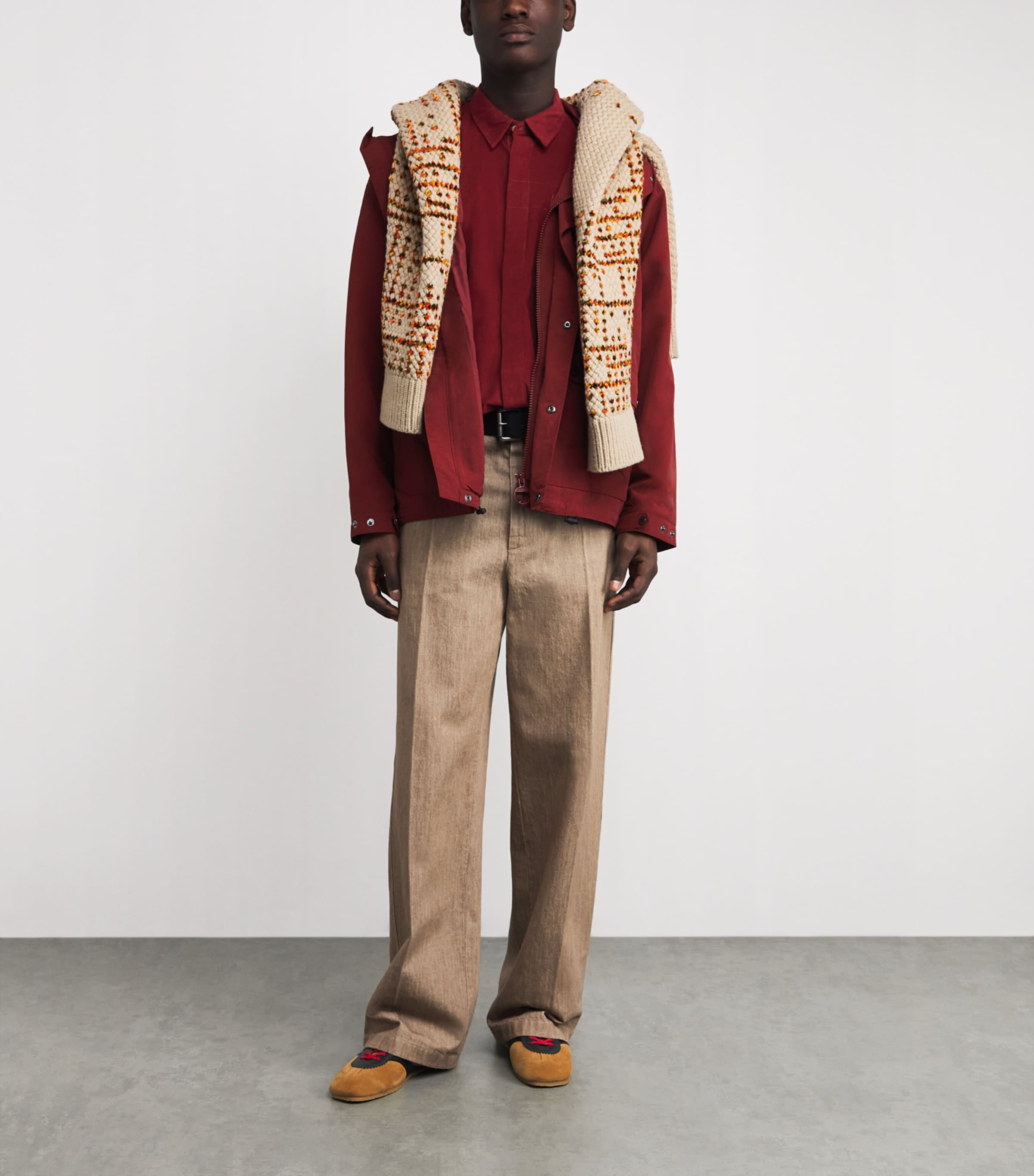 Barbour Mens Cotton Corduroy Hatcliff Shirt Fired Brick Image 2