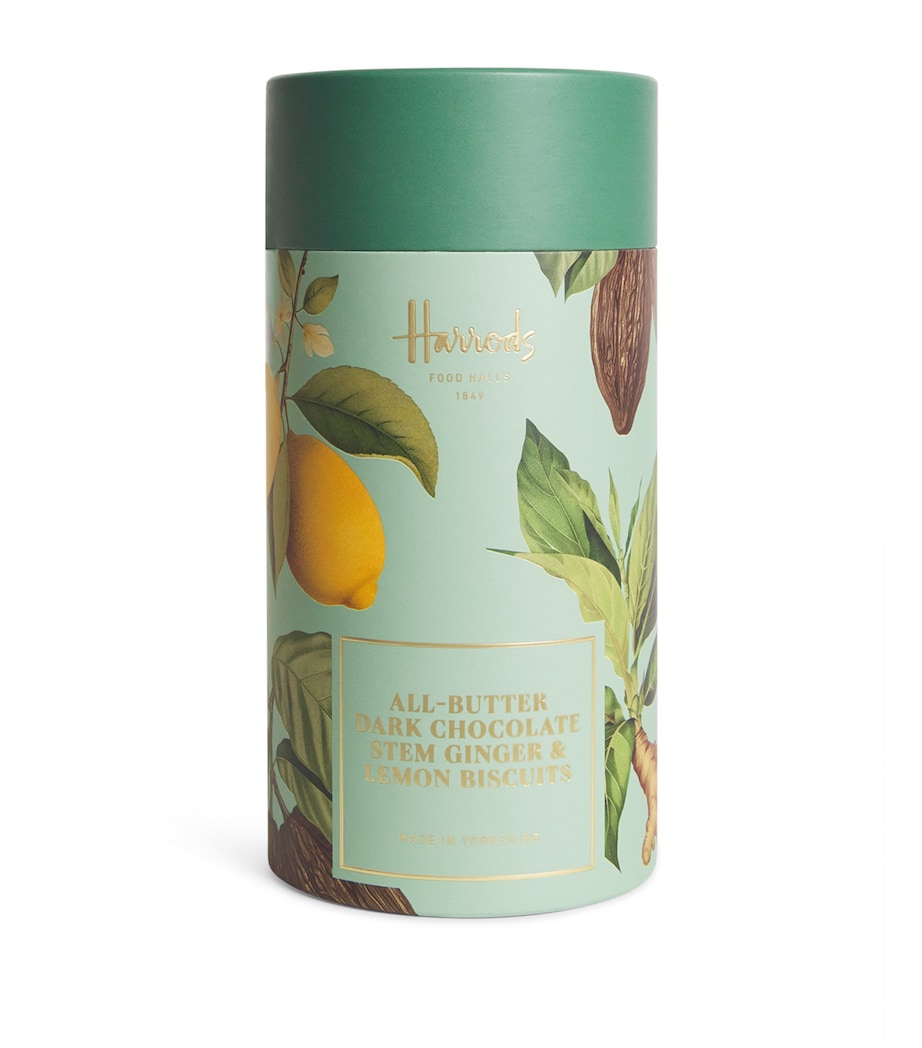 All Butter Dark Chocolate Stem Ginger and Lemon Biscuits (200g) NO COLOUR Image 1