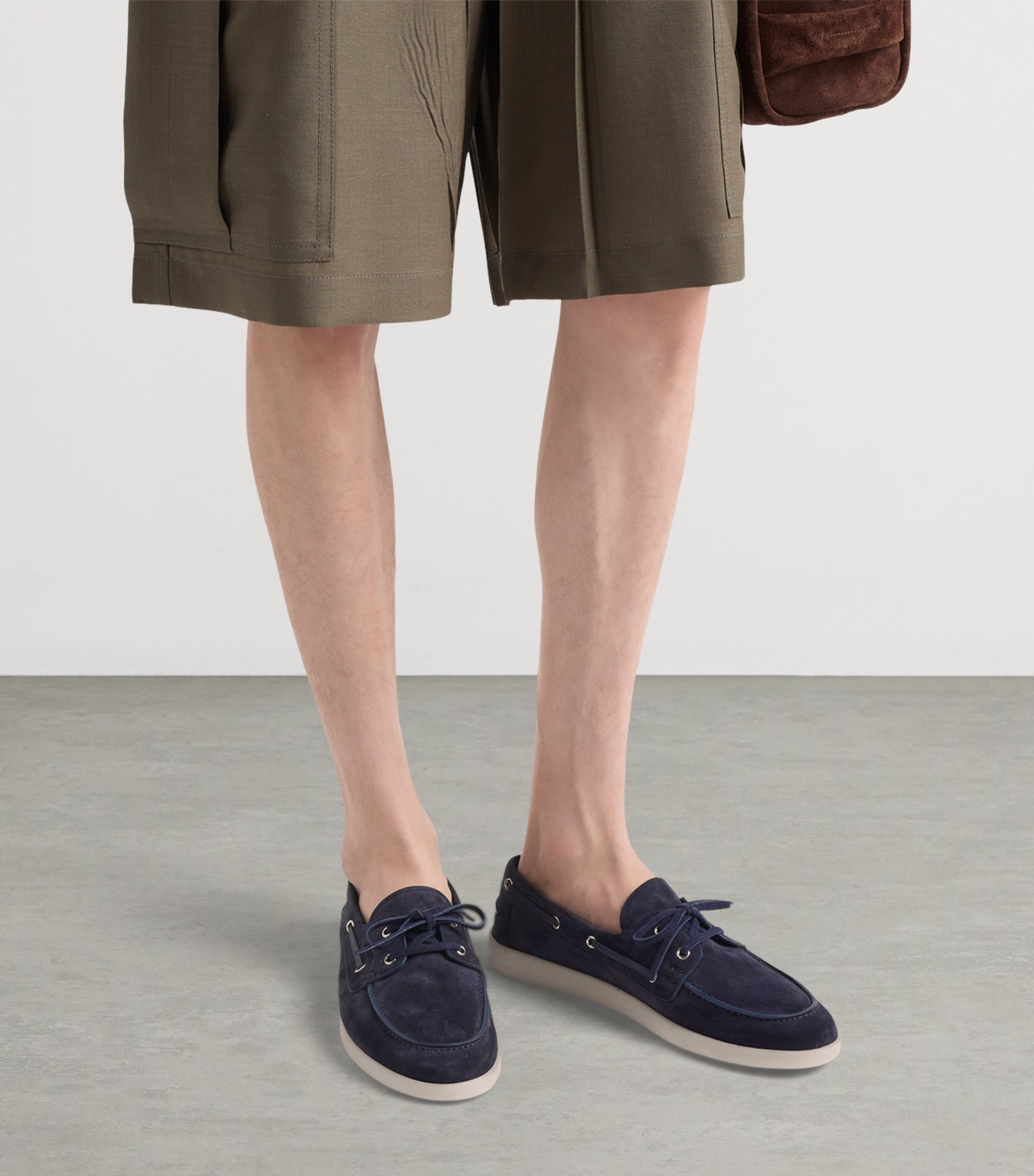 Prada Suede Boat Shoes Image 4