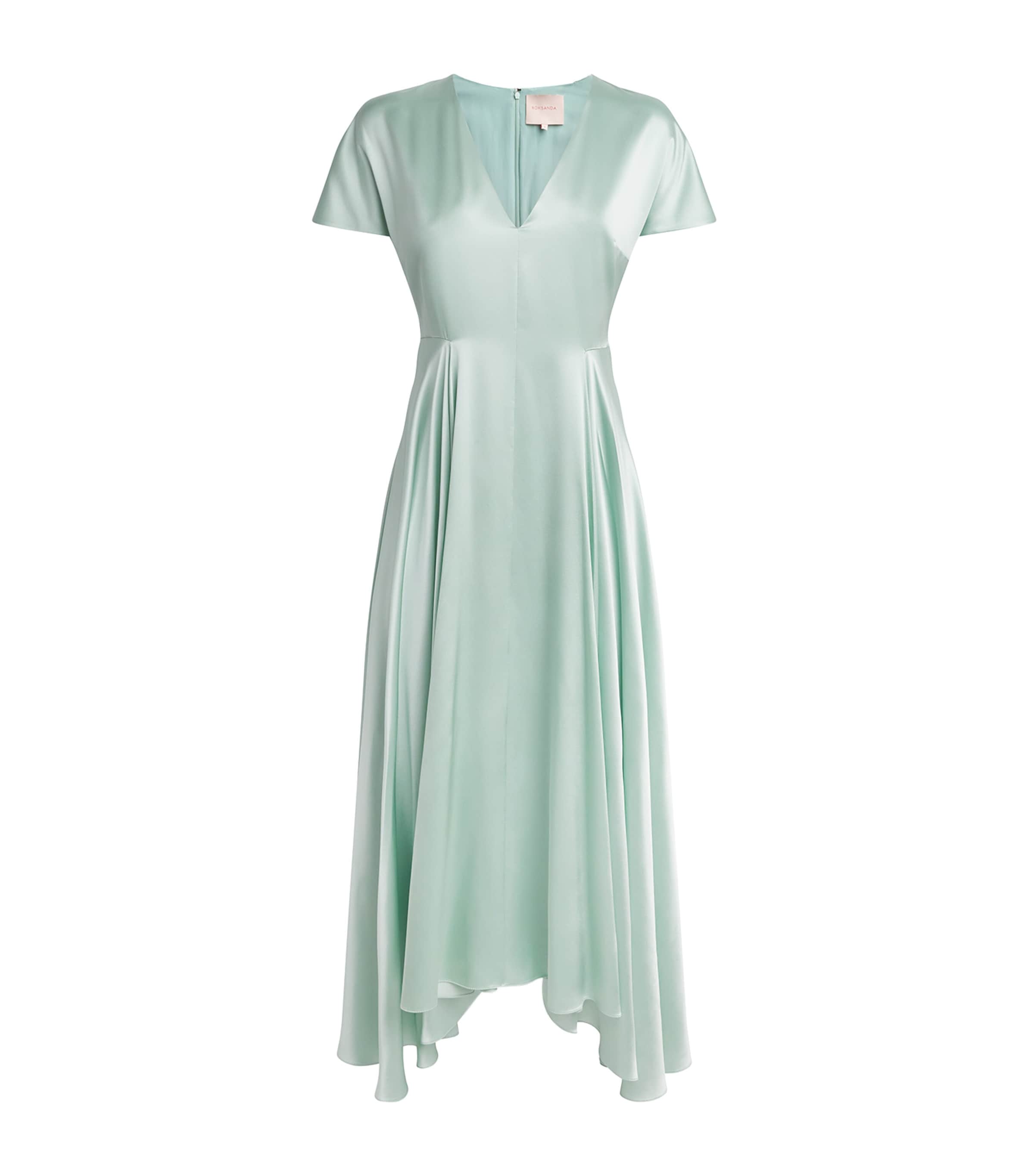Roksanda Womens Silk Satin Noma Midi Dress Opaline Image 1
