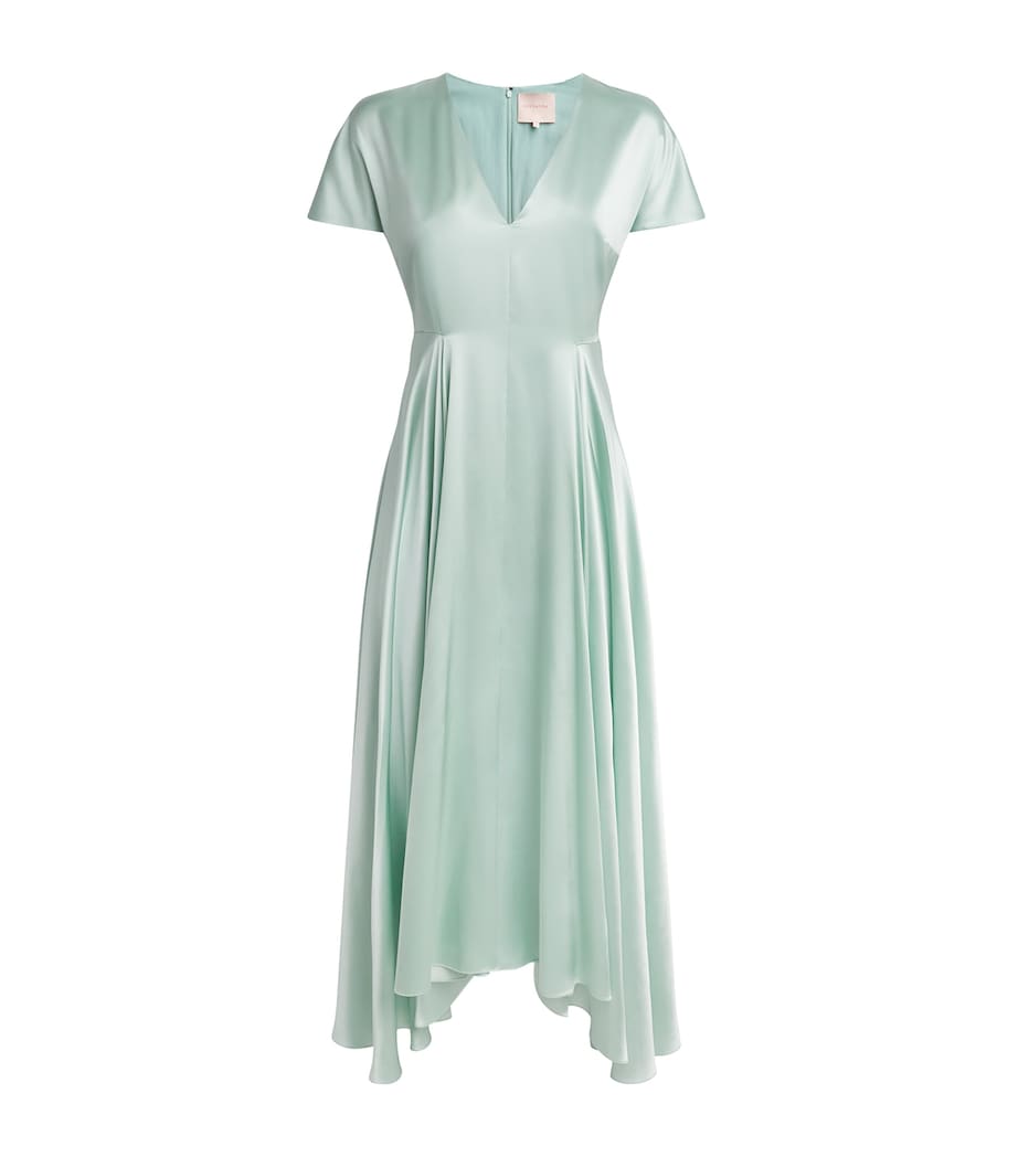 Roksanda Womens Silk Satin Noma Midi Dress Opaline Image 1