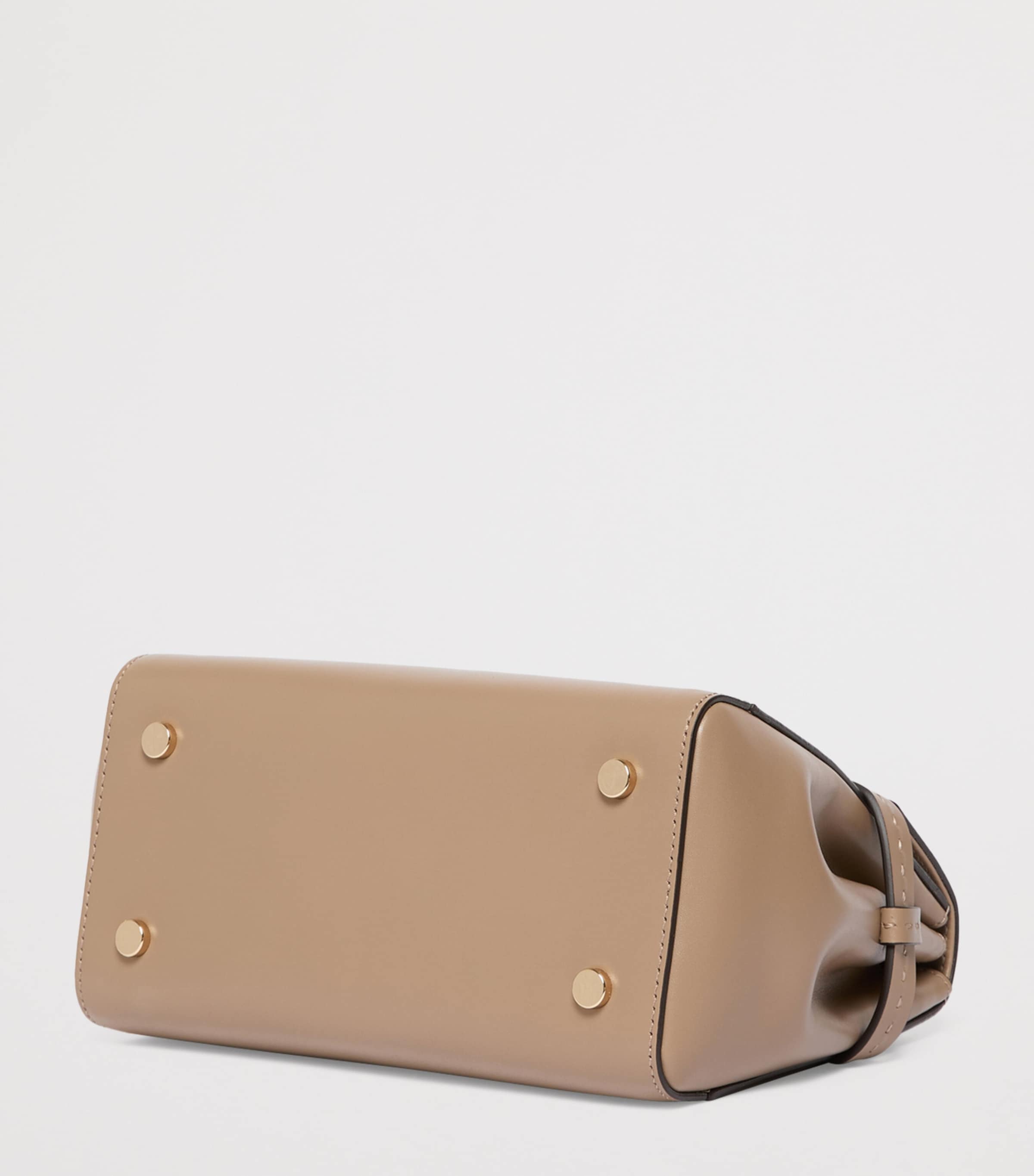 Leather Margaux Top-Handle Bag MUD Image 6