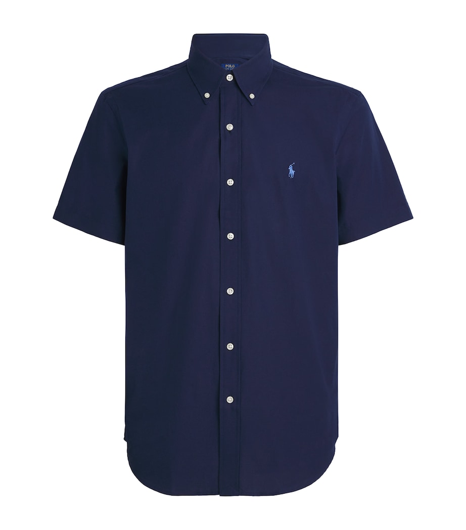 Polo Ralph Lauren Mens Stretch-Cotton Custom-Fit Shirt Newport Navy Image 1