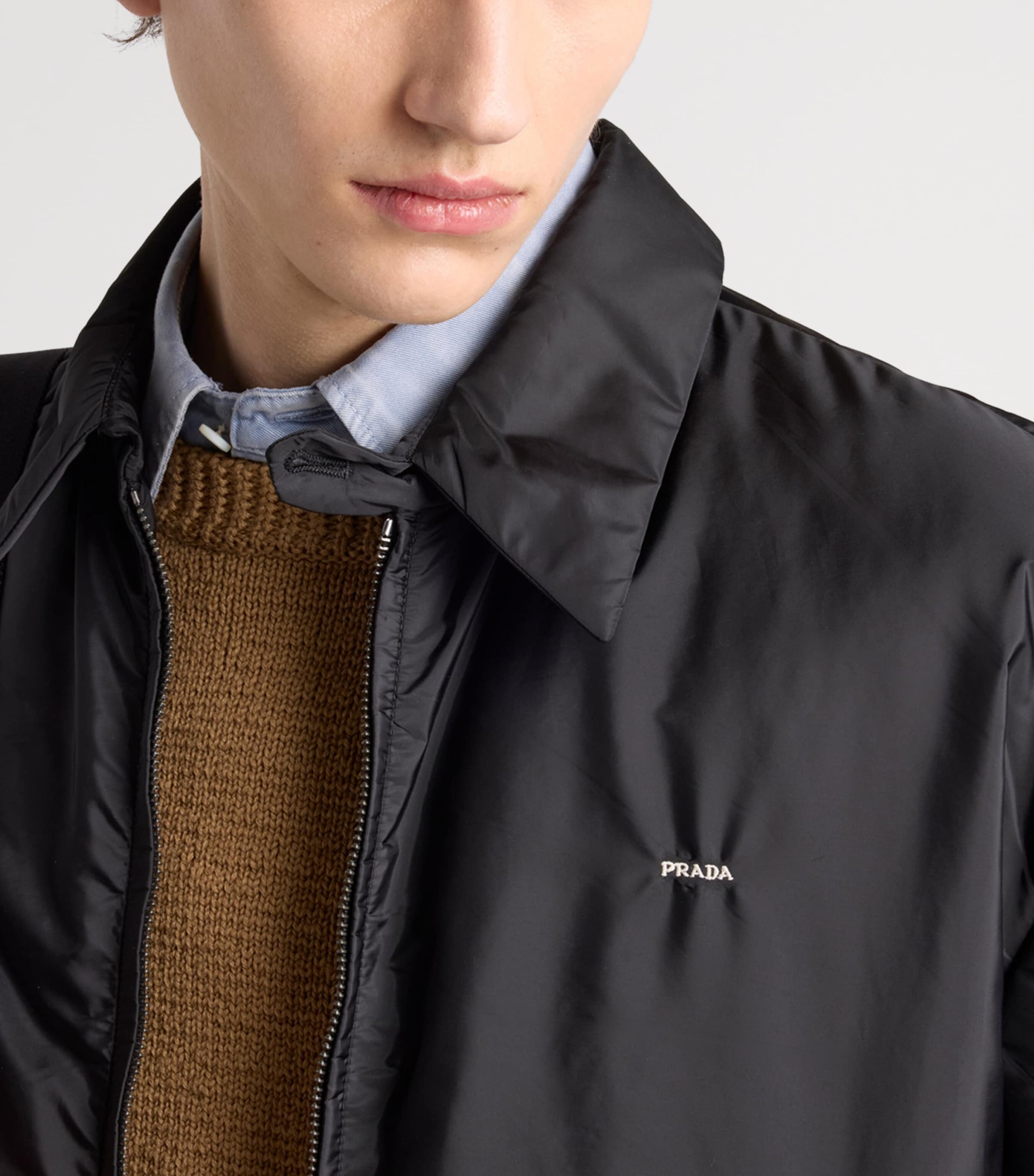 Cotton Gabardine Shirt F0E1Y Image 3