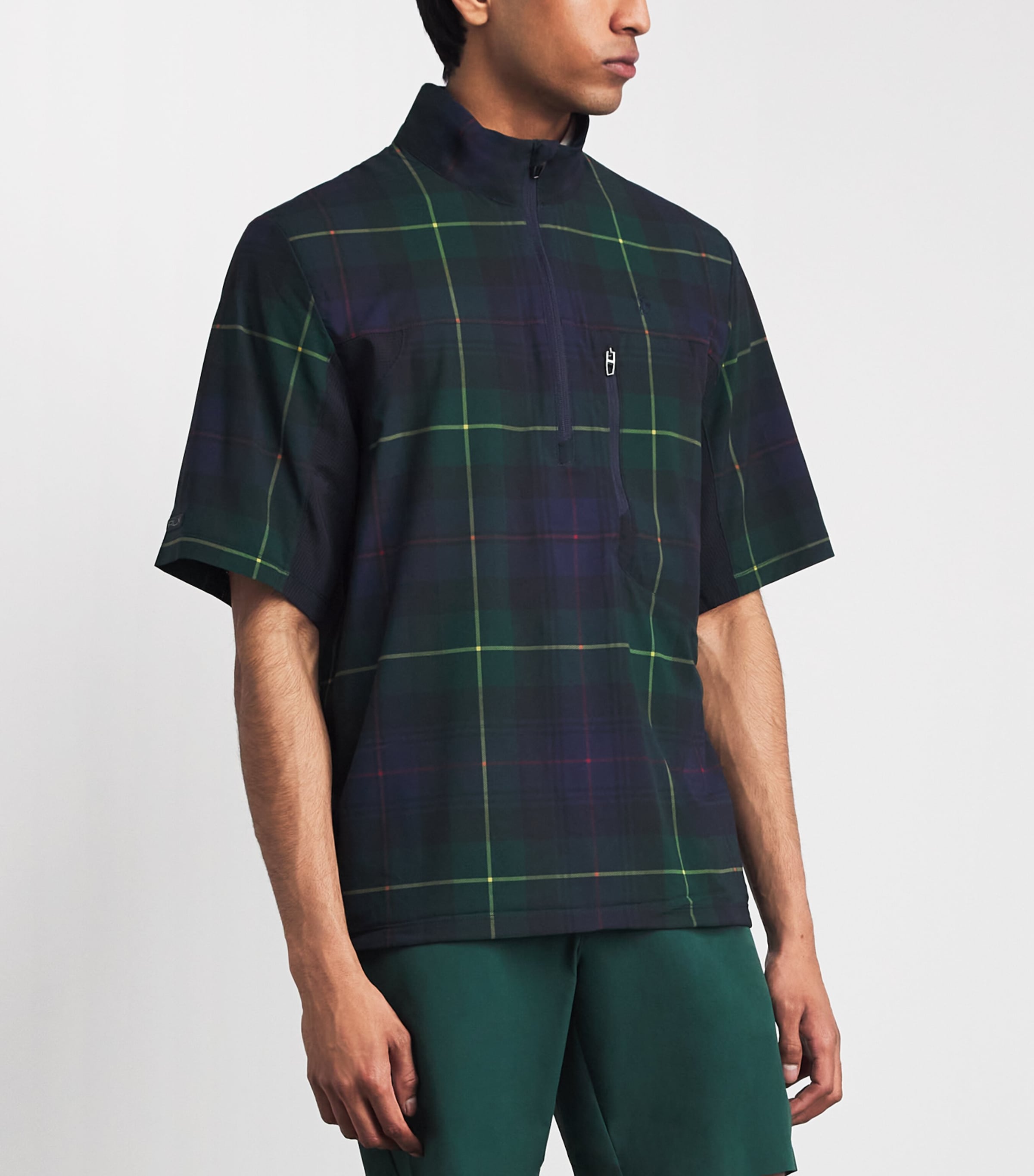 RLX Ralph Lauren Mens Half-Zip Running T-Shirt Tartan Image 4