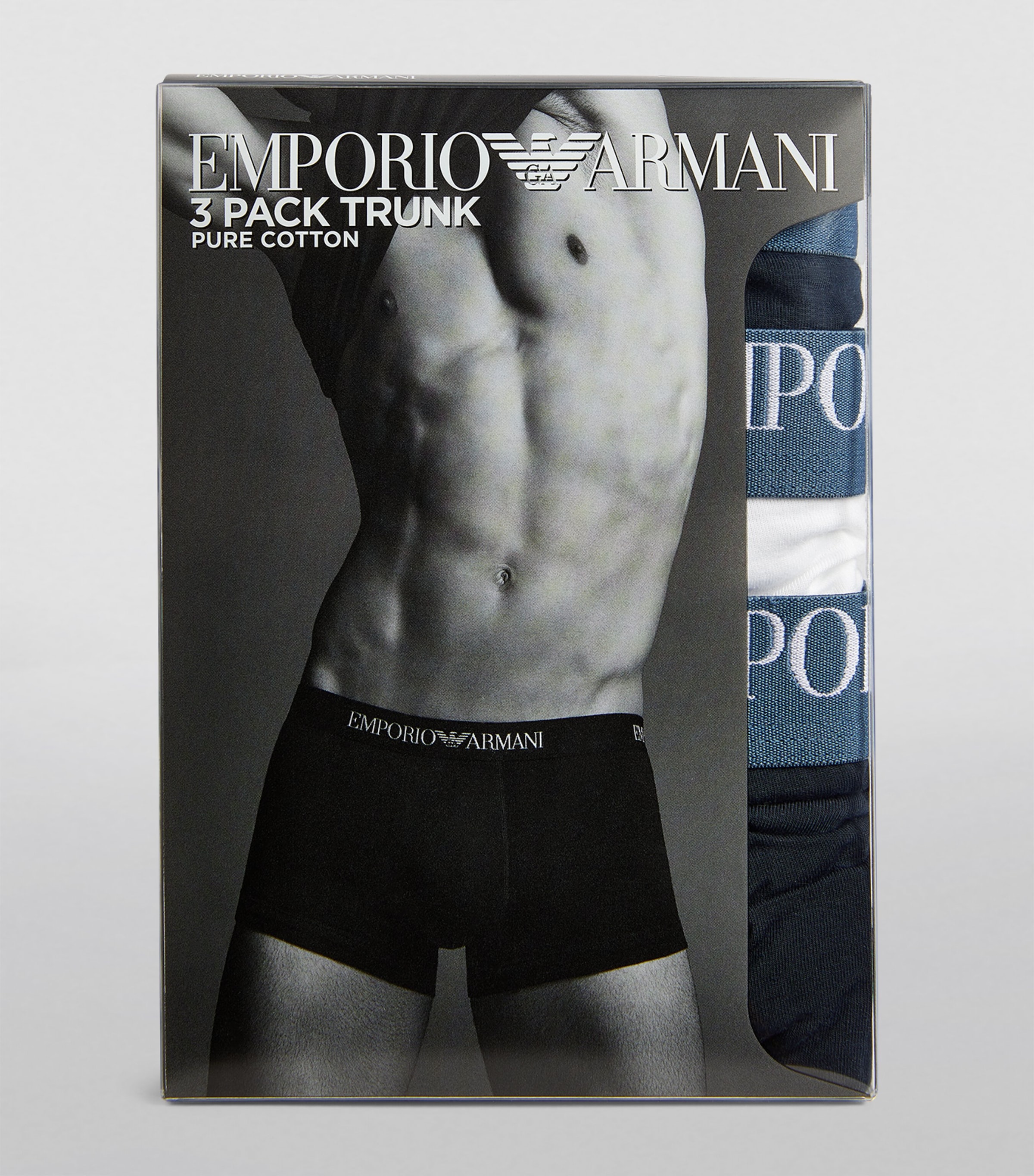 Pure Cotton Trunks (Pack of 3) 23410 WHITE/RED Image 4