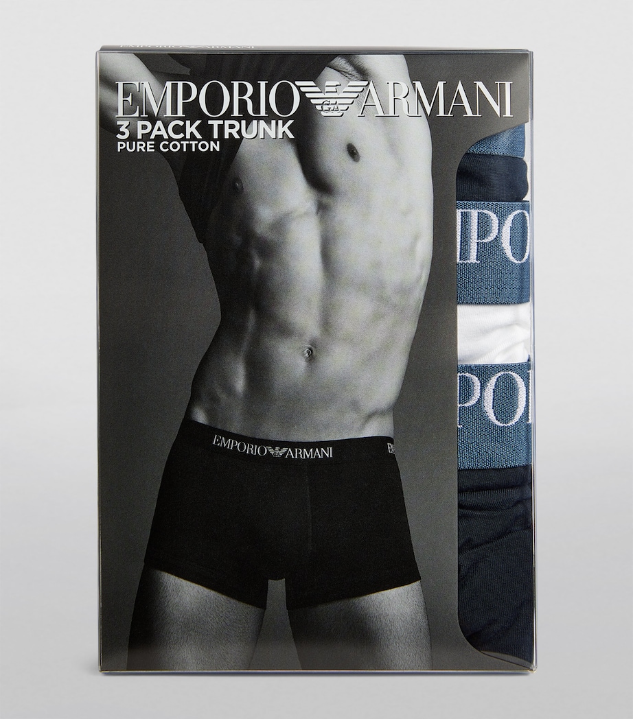 Pure Cotton Trunks (Pack of 3) 23410 WHITE/RED Image 4