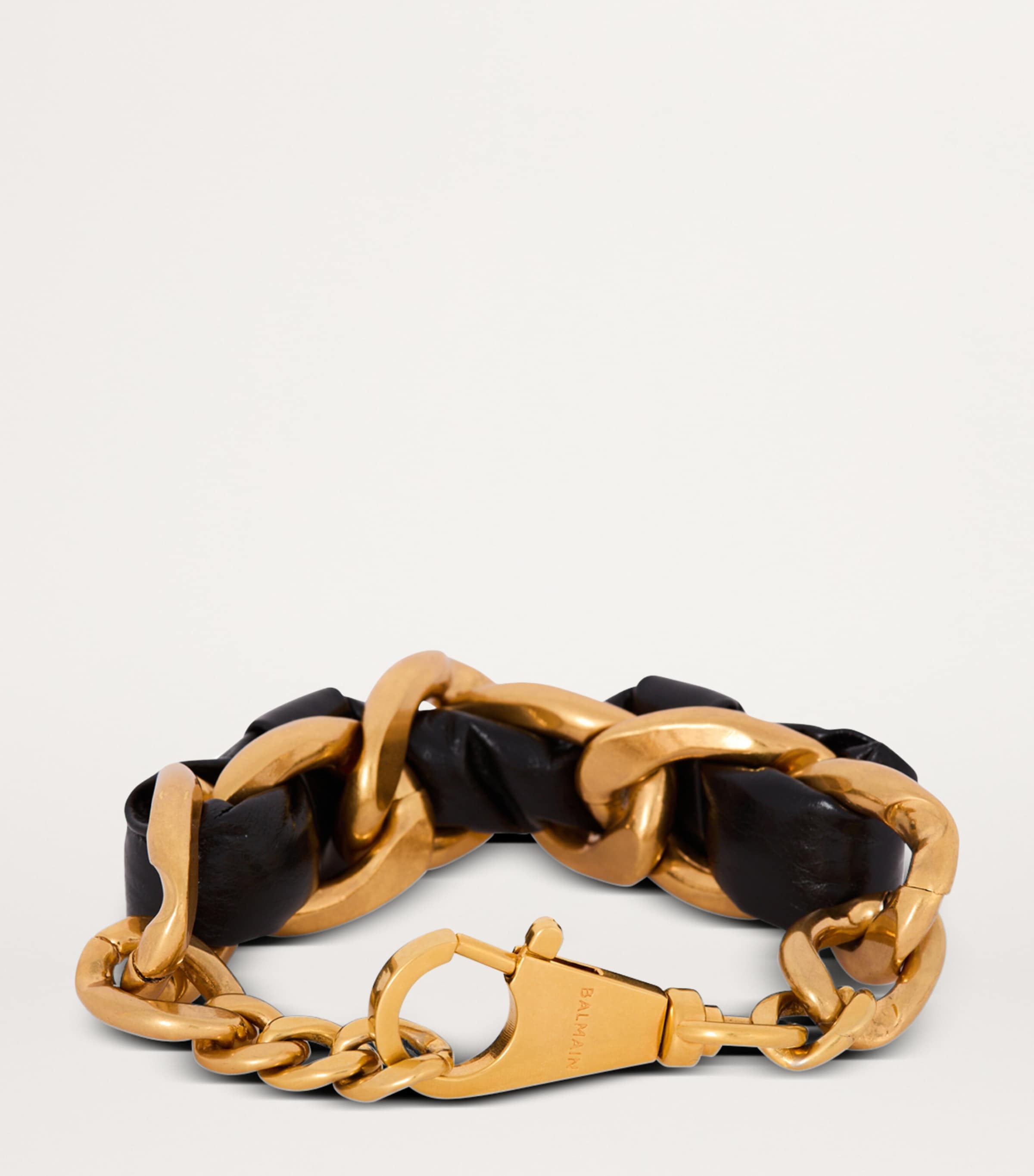 Lambskin and Chain 1945 Bracelet EAD NOIR/OR Image 2