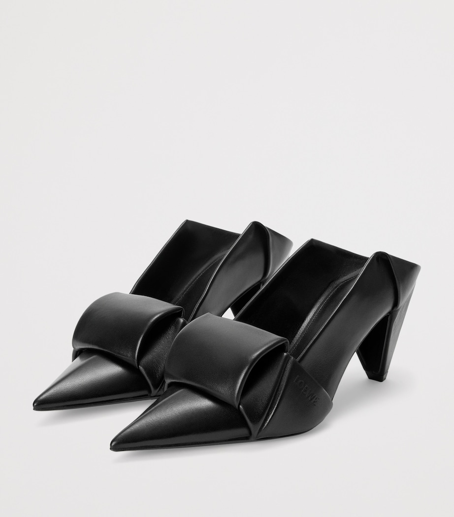 LOEWE Leather Origami Flap Back Pumps 70 Black Image 3