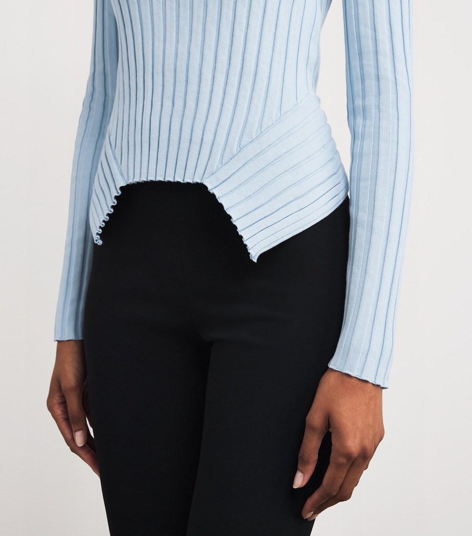 Cotton Ribbed Top 4210 LIGHT BLUE Image 6