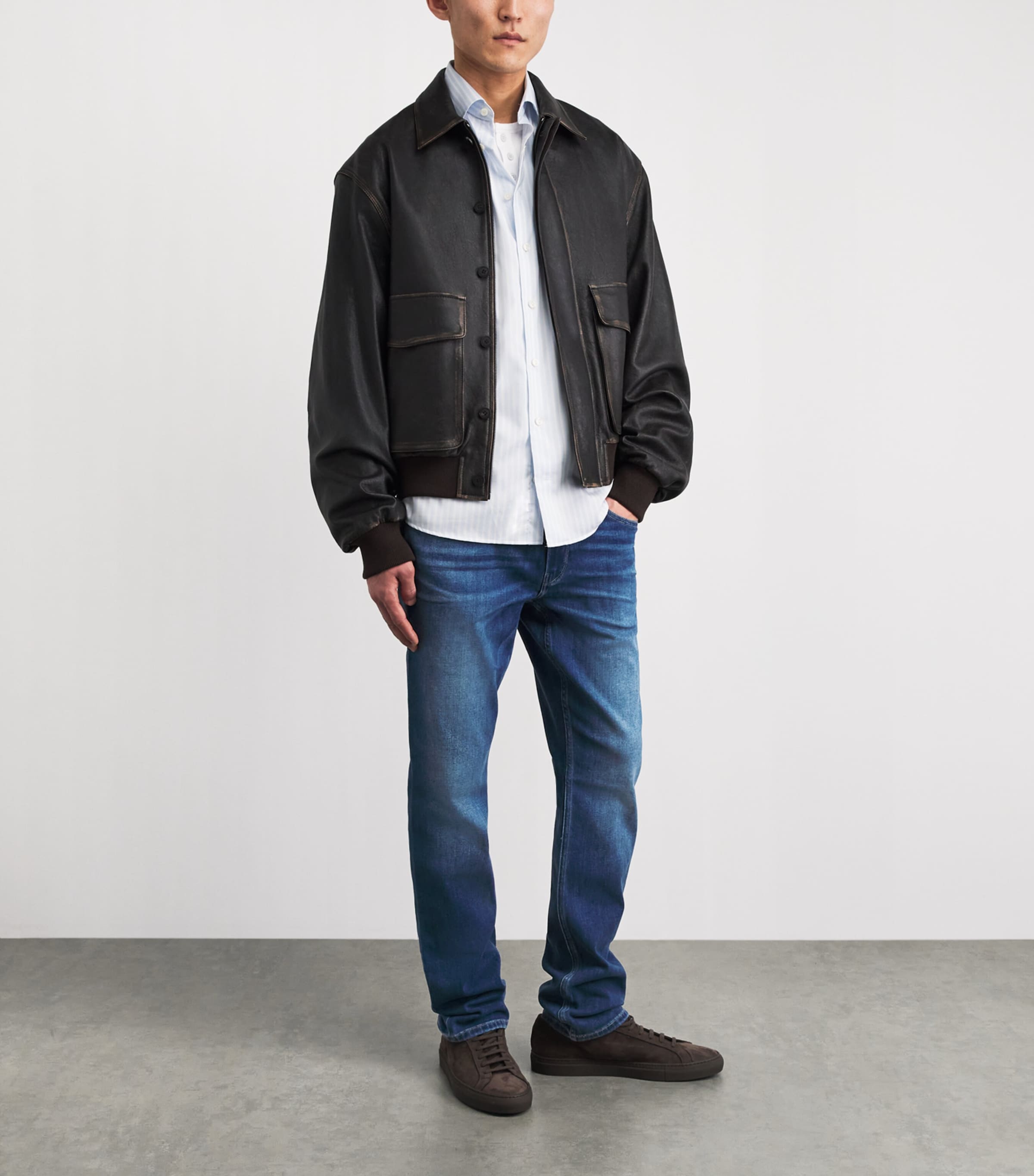 PAIGE Mens Federal Slim Jeans Milburn Image 2