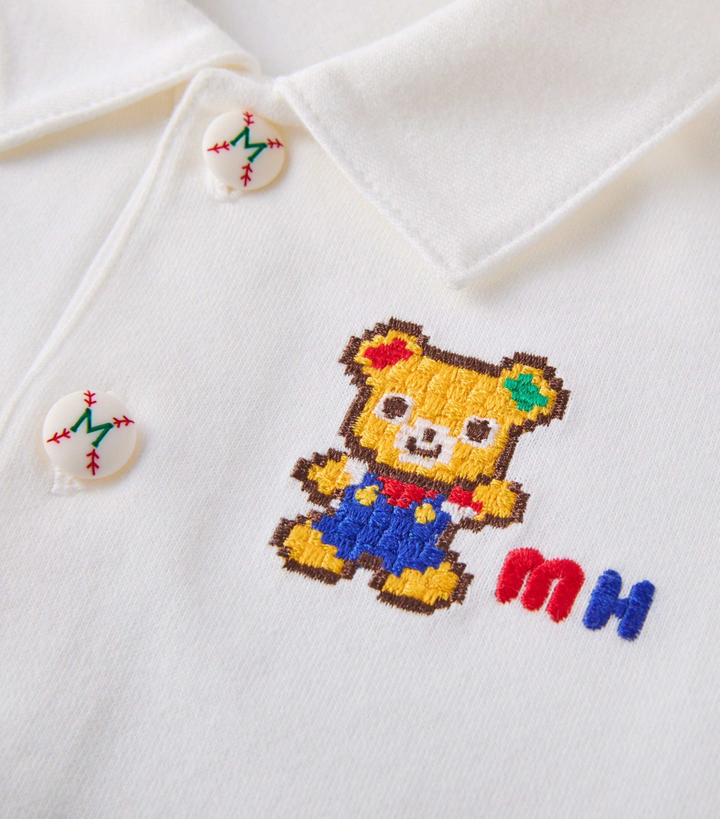 Miki House Pucci Pixel-Art Polo Shirt (6 Months - 4 Years) Image 5
