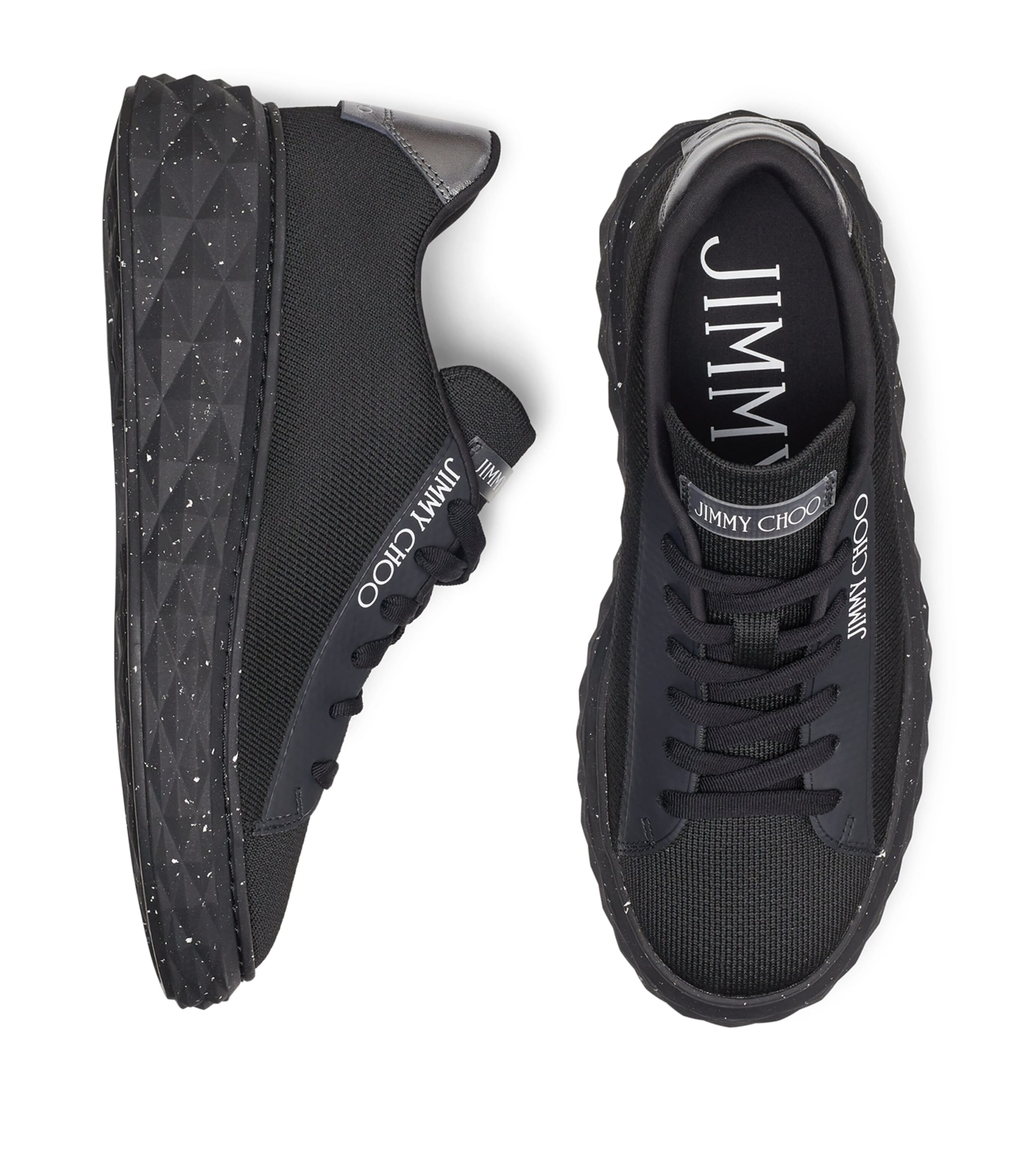 Diamond Light Maxi Leather Sneakers V BLACK Image 2