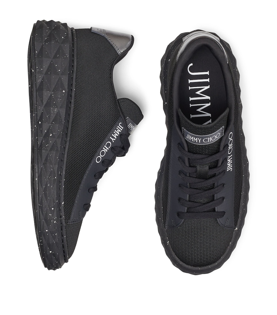 Diamond Light Maxi Leather Sneakers V BLACK Image 2