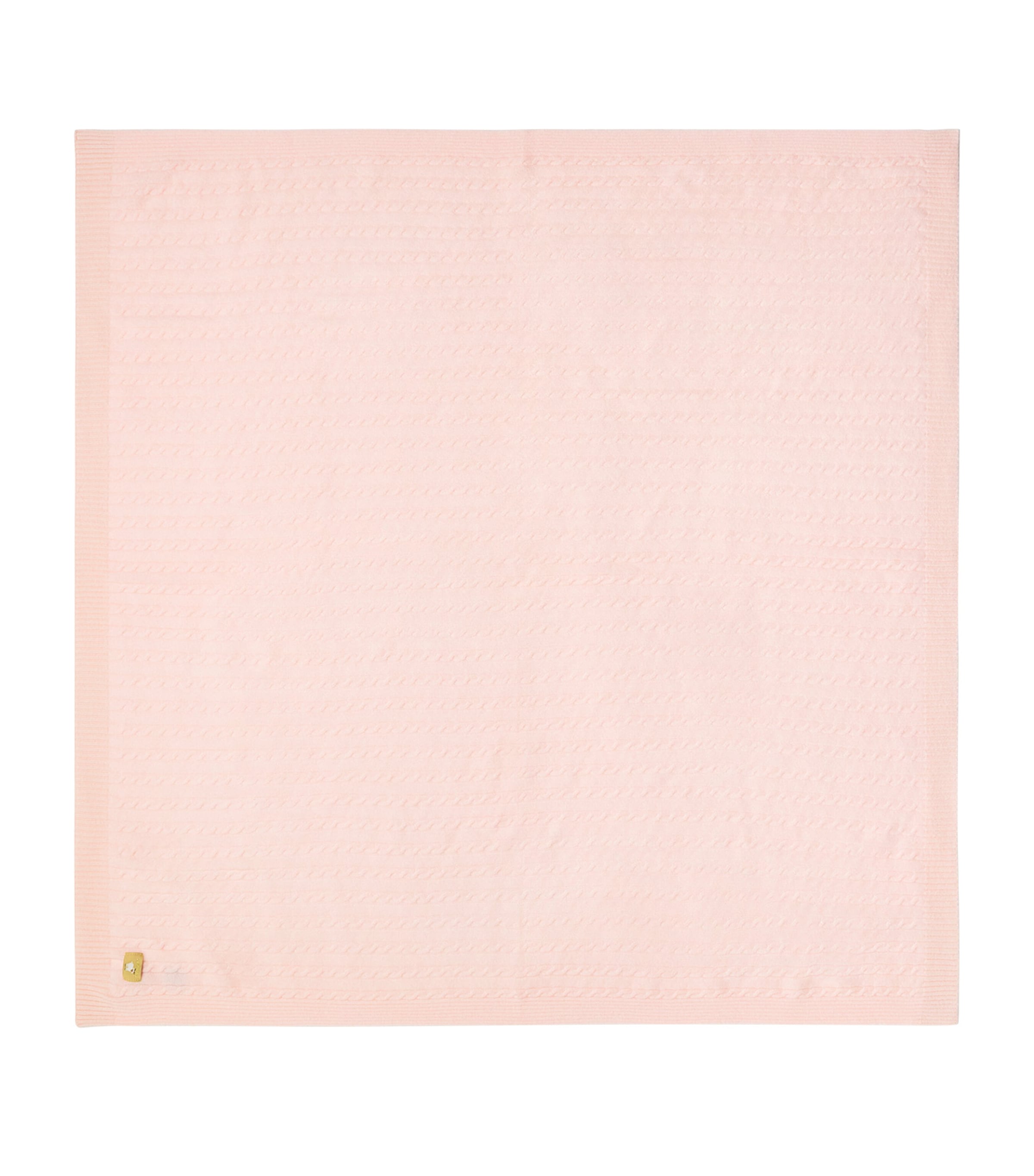 Purebaby Cashmere Cable-Knit Blanket Pnpmel Pale Pnk Mlng Image 1