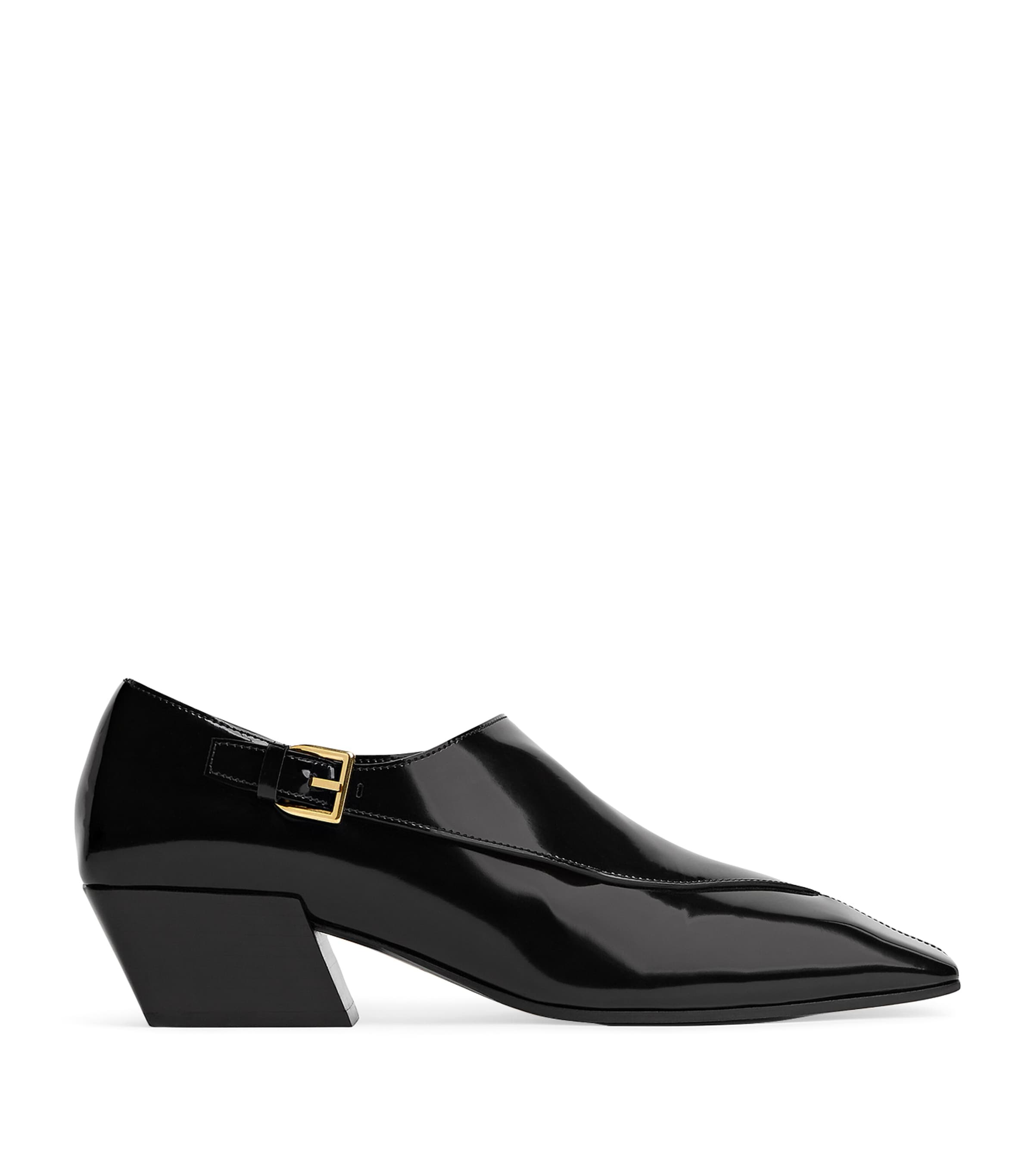 Bottega Veneta Okinawa Leather Monk Square-toe Loafers In Black