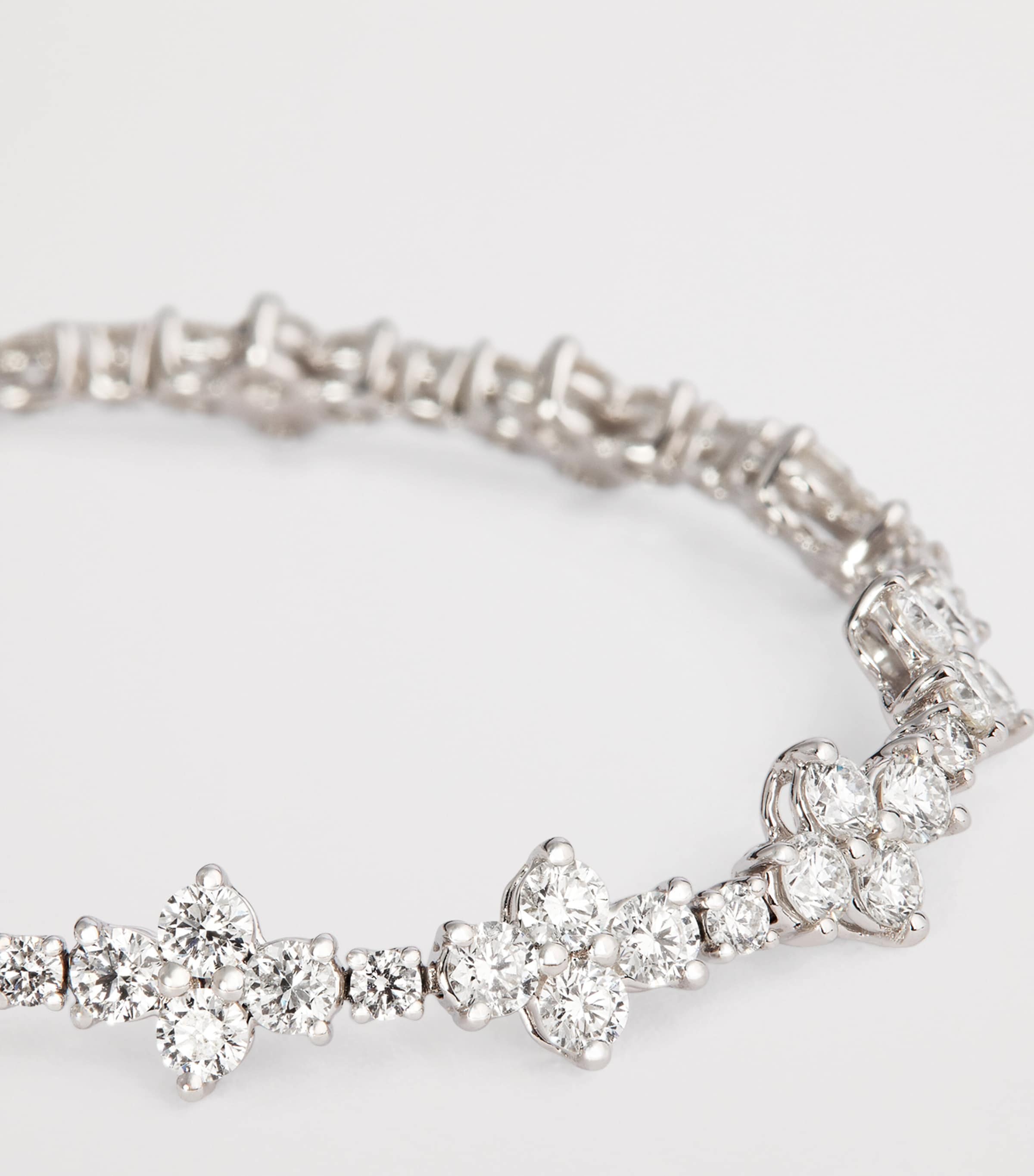White Gold and Diamond Vivi Tennis Bracelet WHITE GOLD Image 5