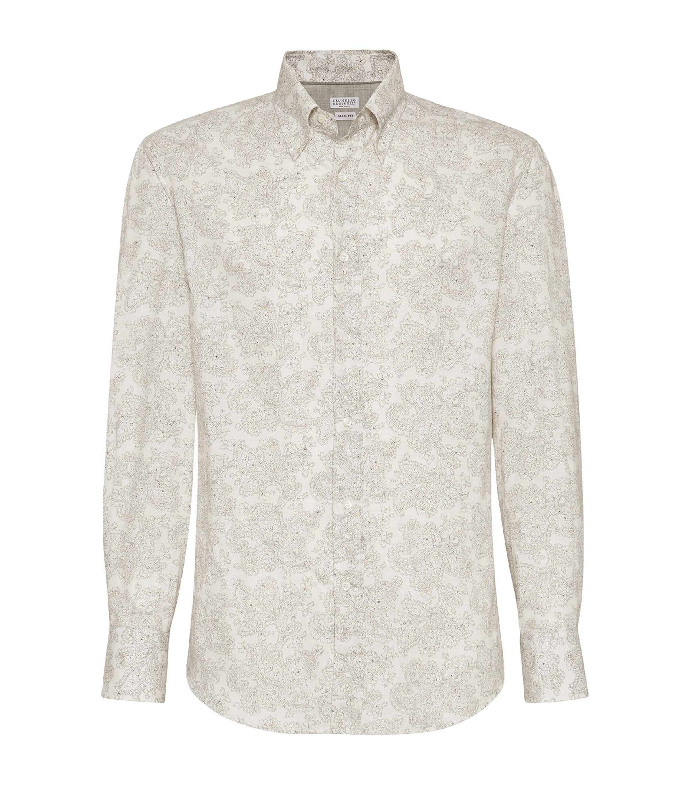Brunello Cucinelli Cotton Paisley Slim-Fit Shirt | Harrods UK