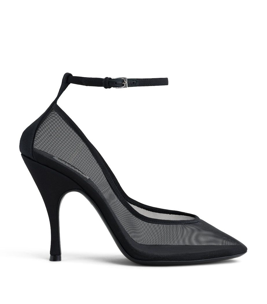 Alaïa Mesh Ankle-Strap Pumps 100 Black Image 1