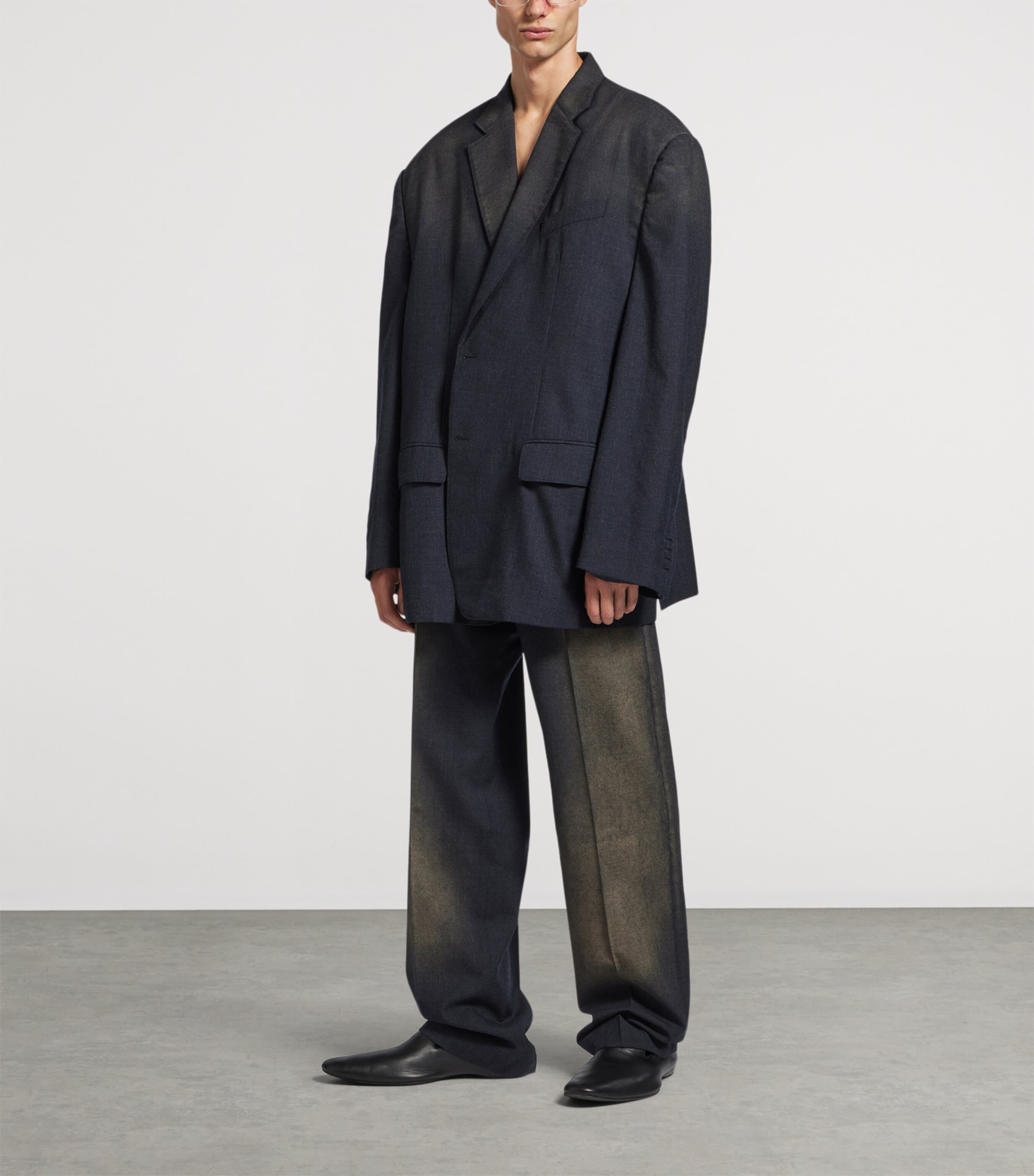 Balenciaga Mens Wool Faded Blazer Image 2