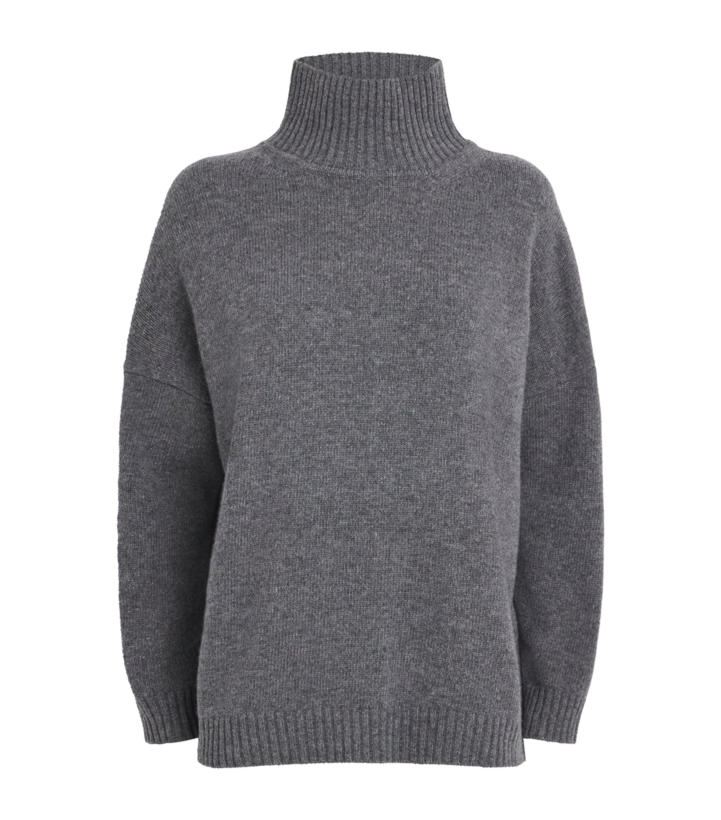 Weekend Max Mara Virgin Wool High-neck Sweater In Gray