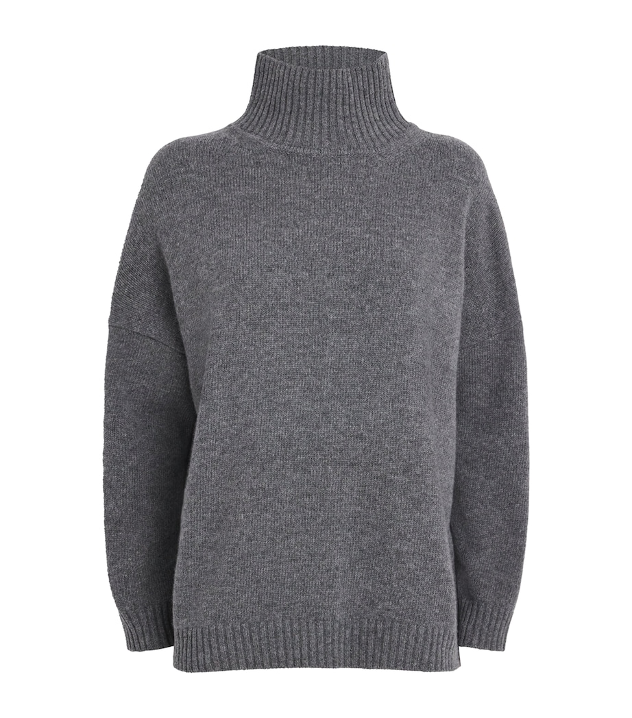 Virgin Wool High-Neck Sweater DARK GREY Image 1