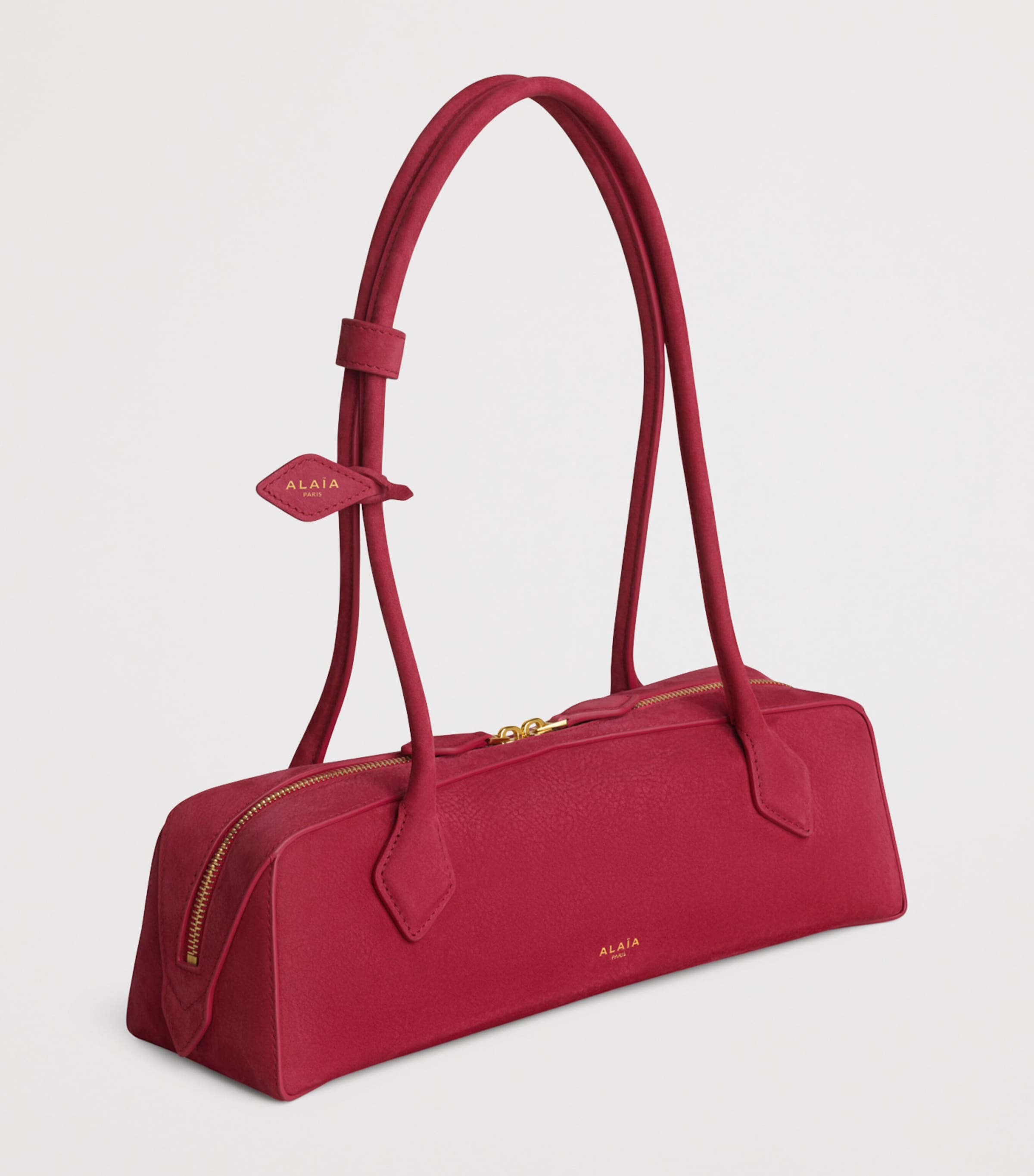 Alaïa Medium Suede Le Teckel Shoulder Bag Argent Image 2