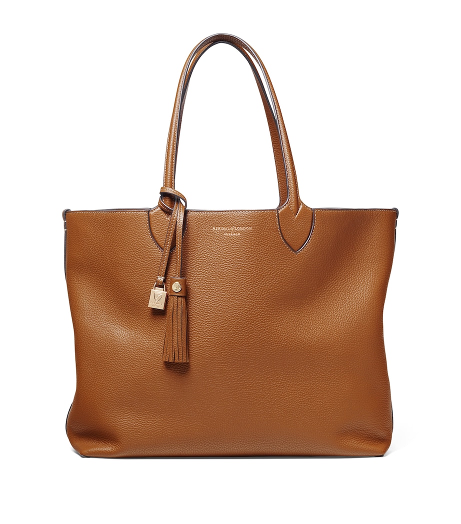 Leather Hudson Tote Bag TAN Image 1