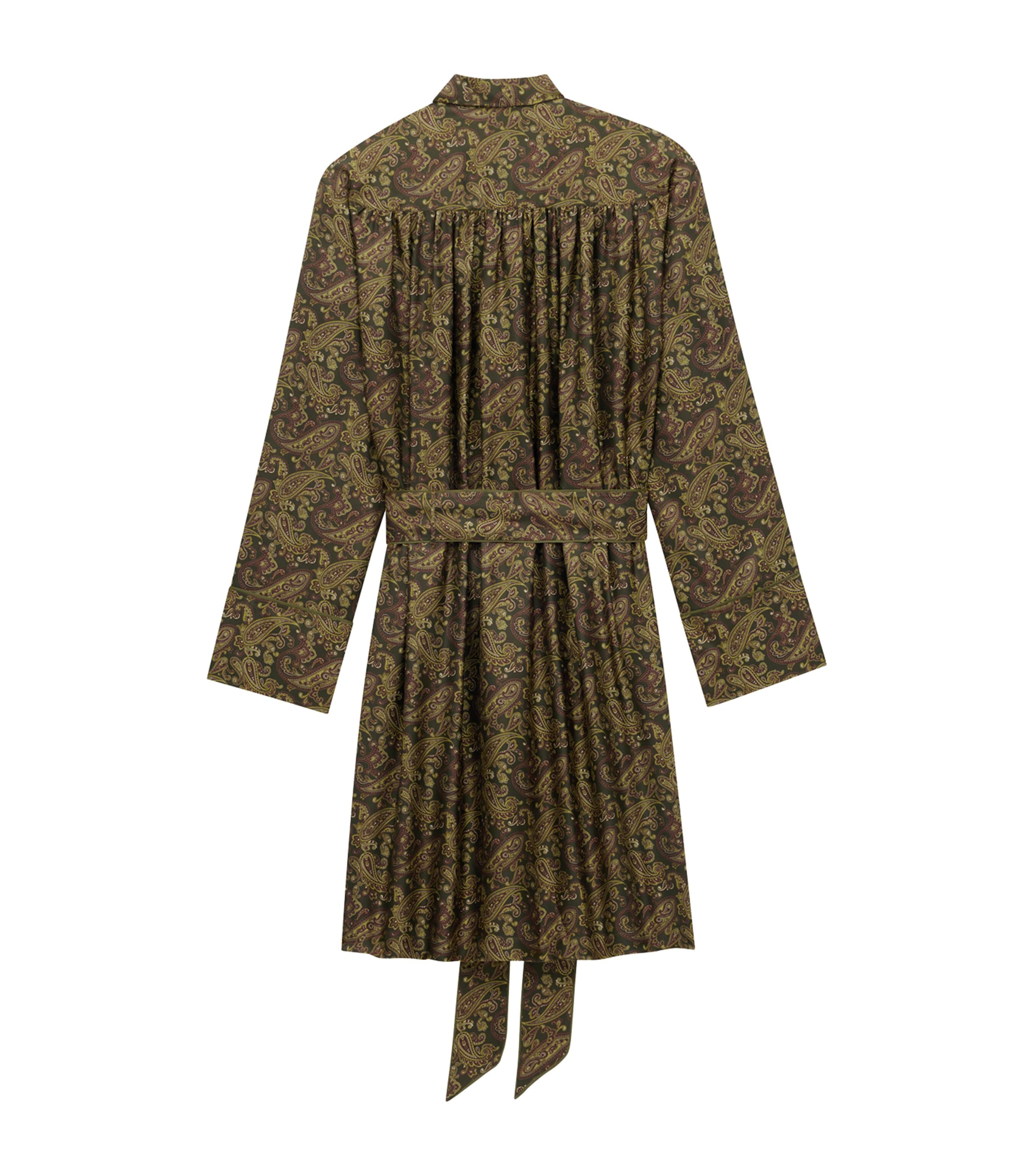 Silk Paisley Belted Mini Dress 1355 Image 2