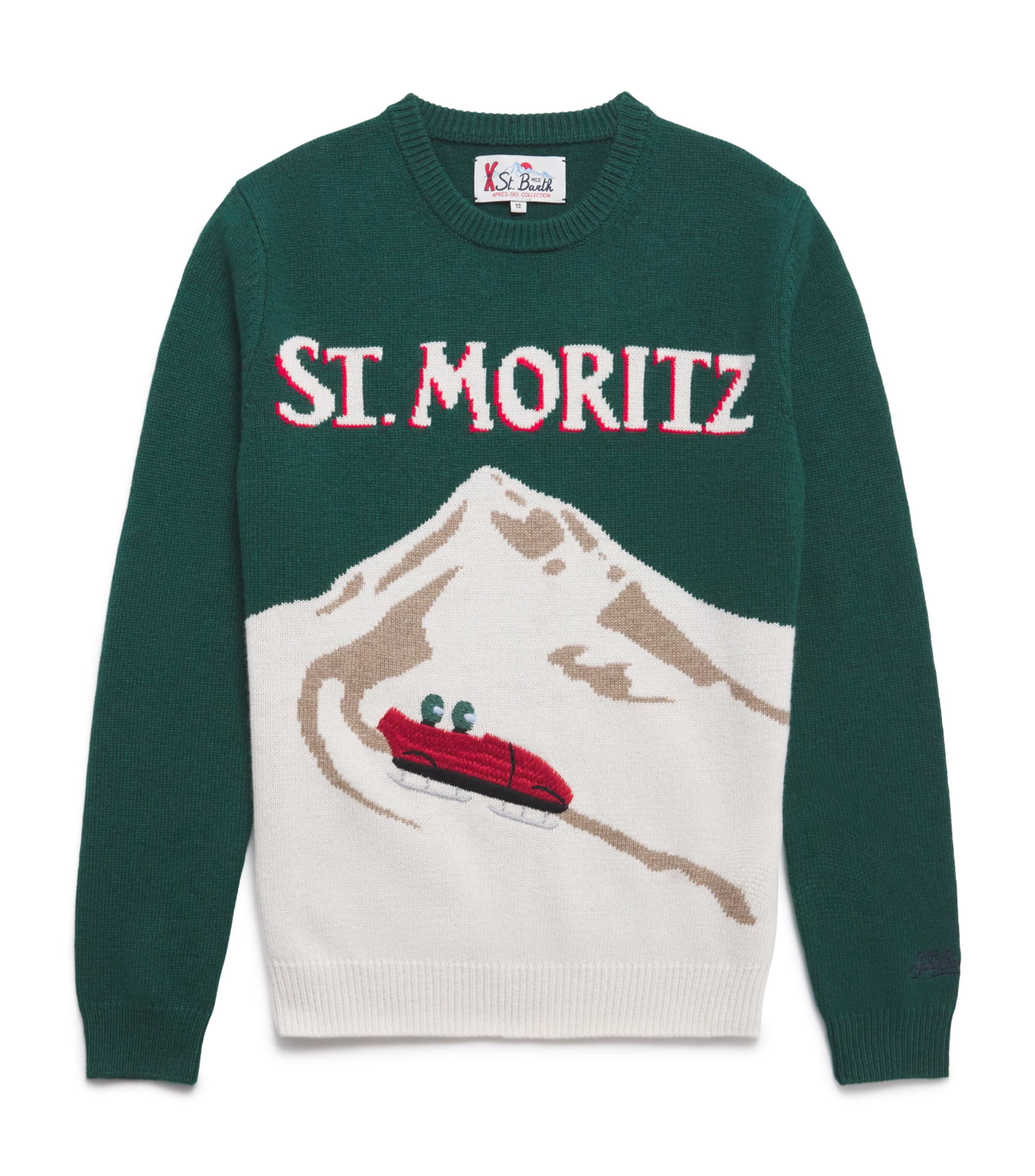 Mc2 Saint Barth Kids' Knit St Moritz Sweater In Green