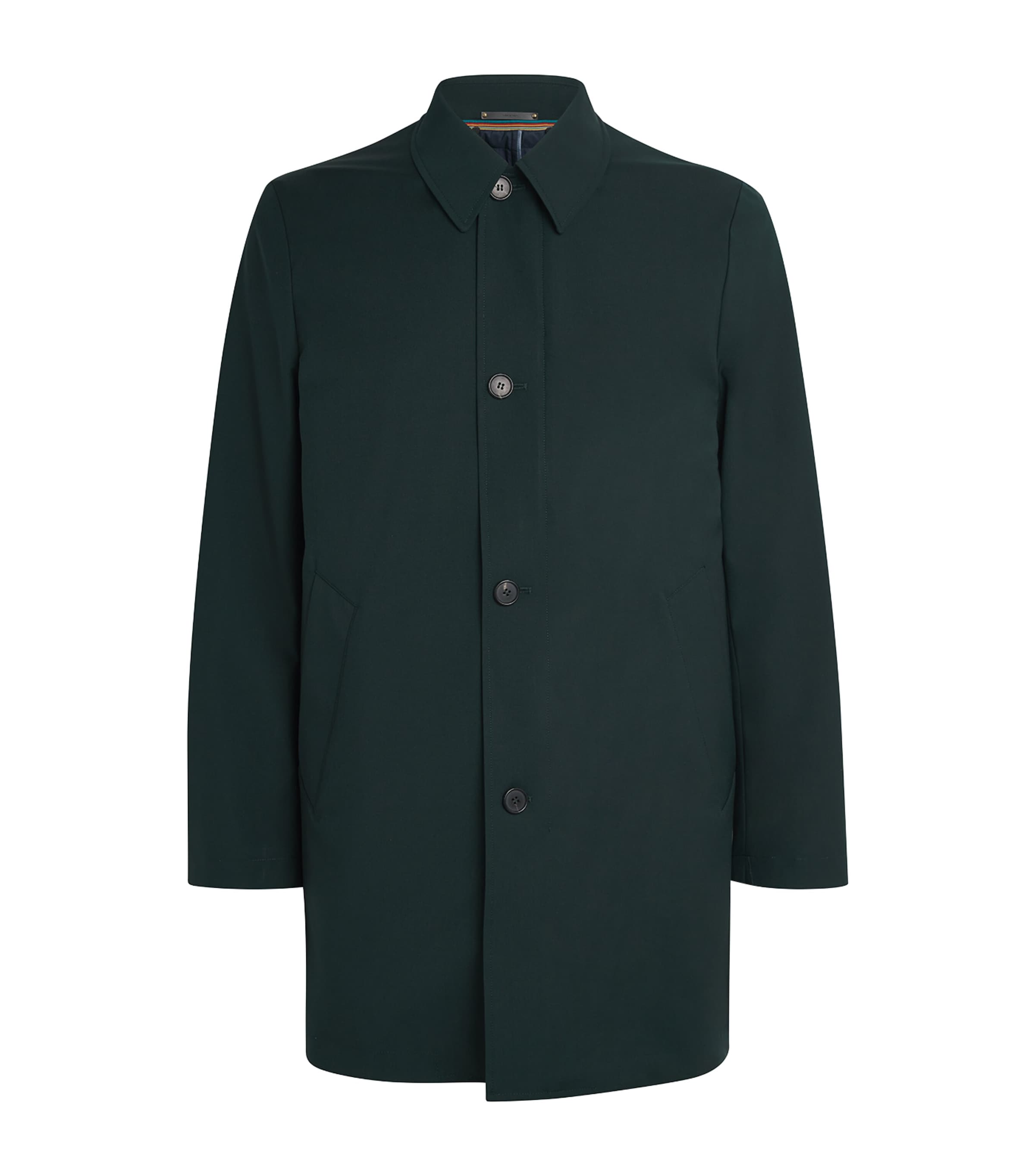 Paul Smith Wool Mac With Gilet In Green