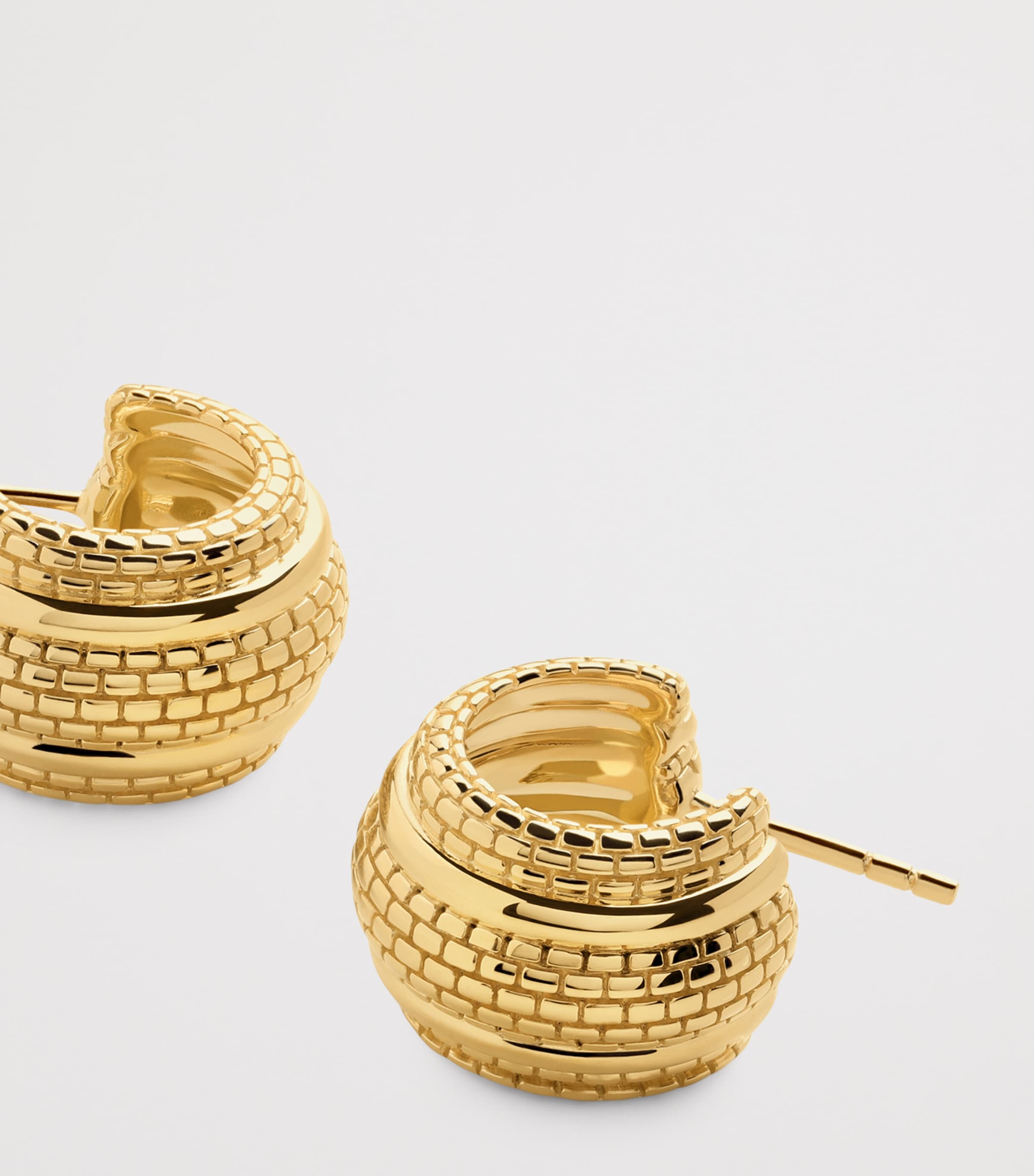 Monica Vinader Gold Vermeil Heirloom Hoop Earrings Gold Vermeil Image 2