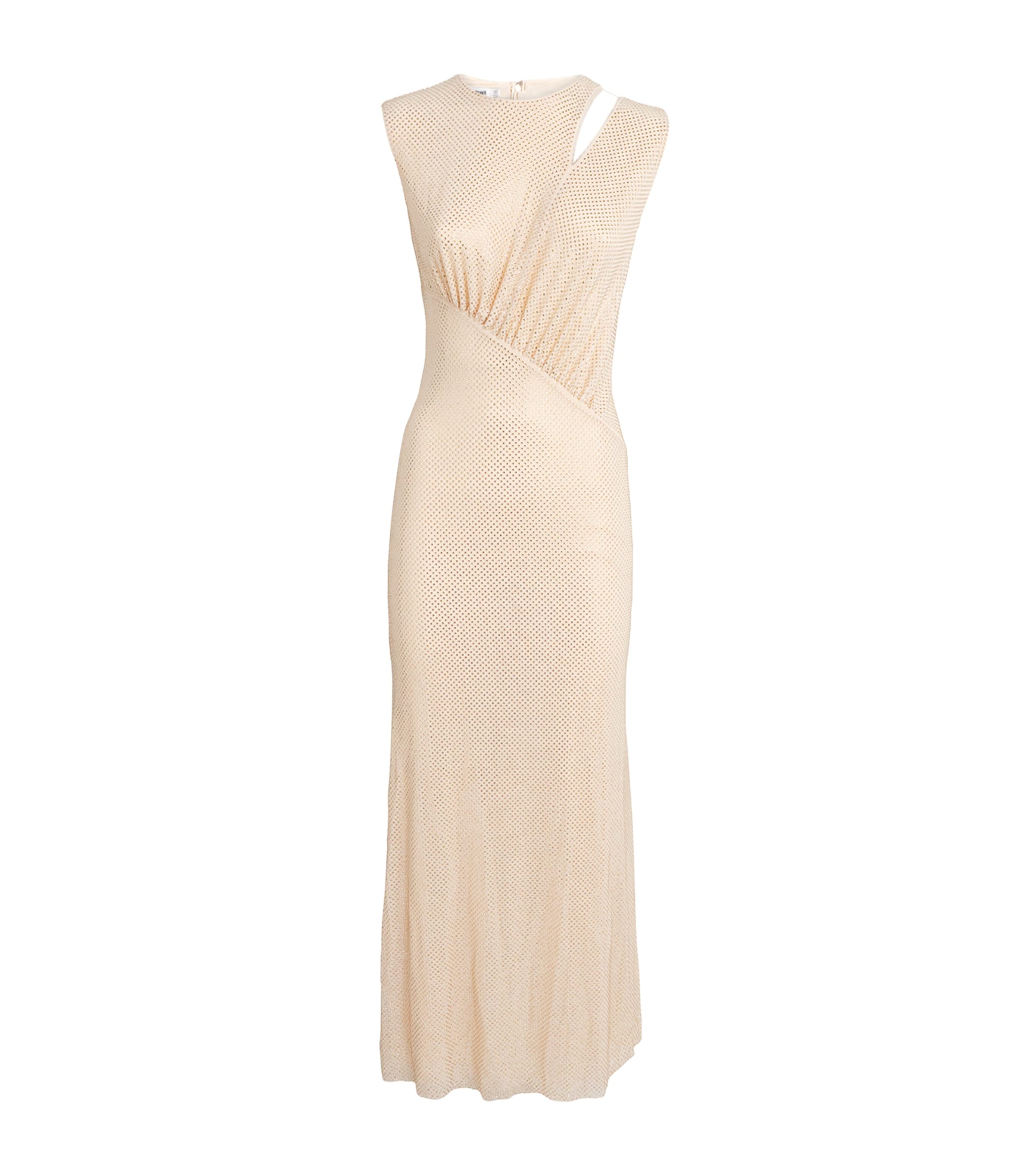 Self-portrait Embellished Cut-out Midi Dress In Neutral