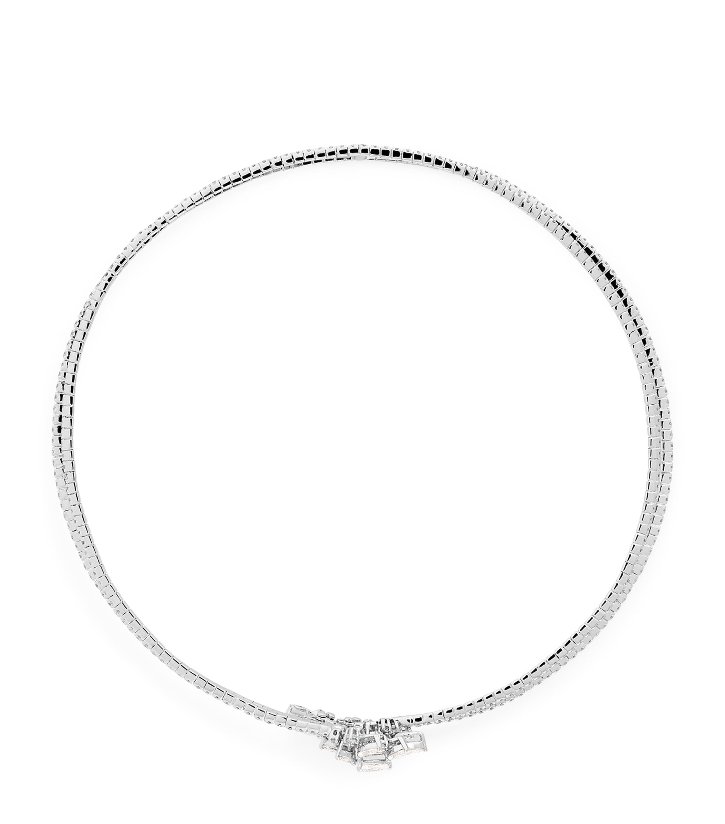 Yeprem White Gold And Diamond Choker In White