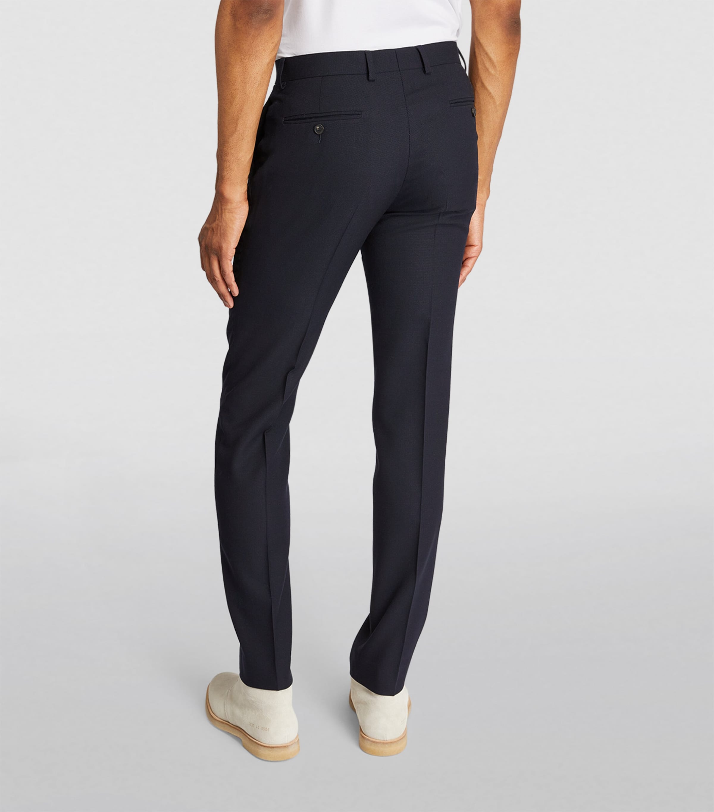 Wool Suit Trousers NAVY BLUE Image 4