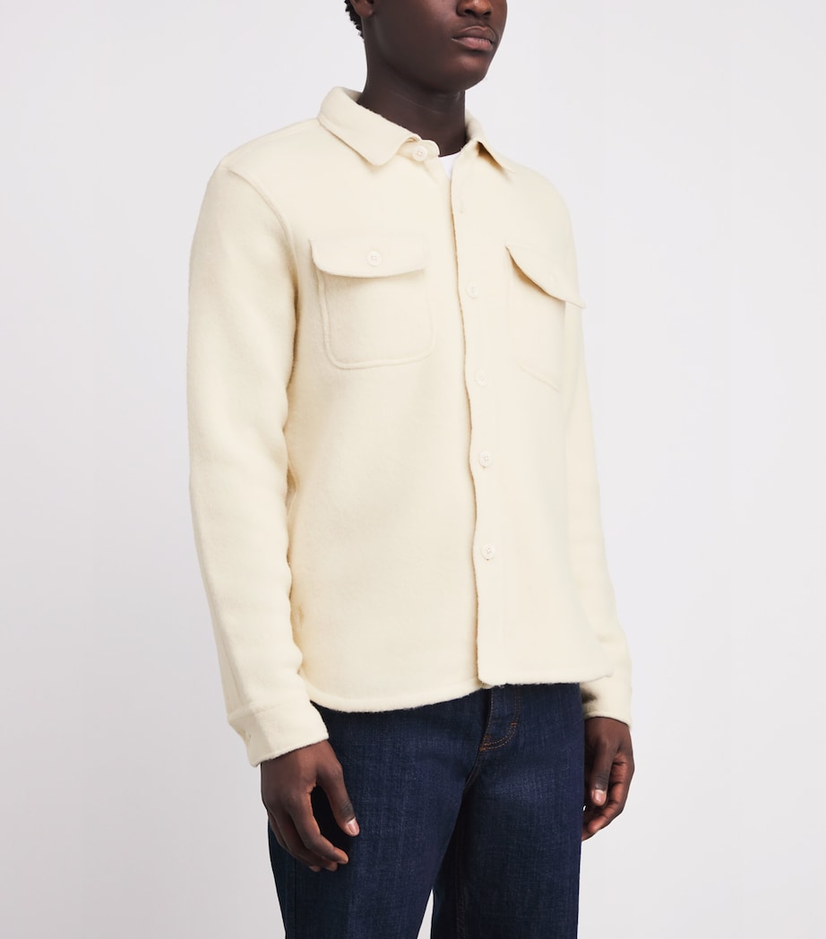 Wool-Blend Felt Overshirt ANDOVER CREAM Image 3
