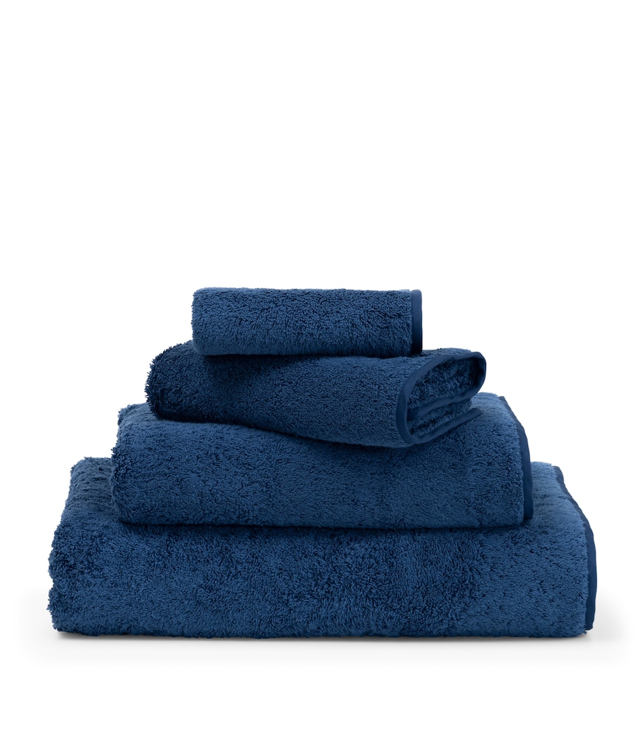 Frette Cotton Unito Hand Towel (60cm x 110cm) Indigo Blue Image 4