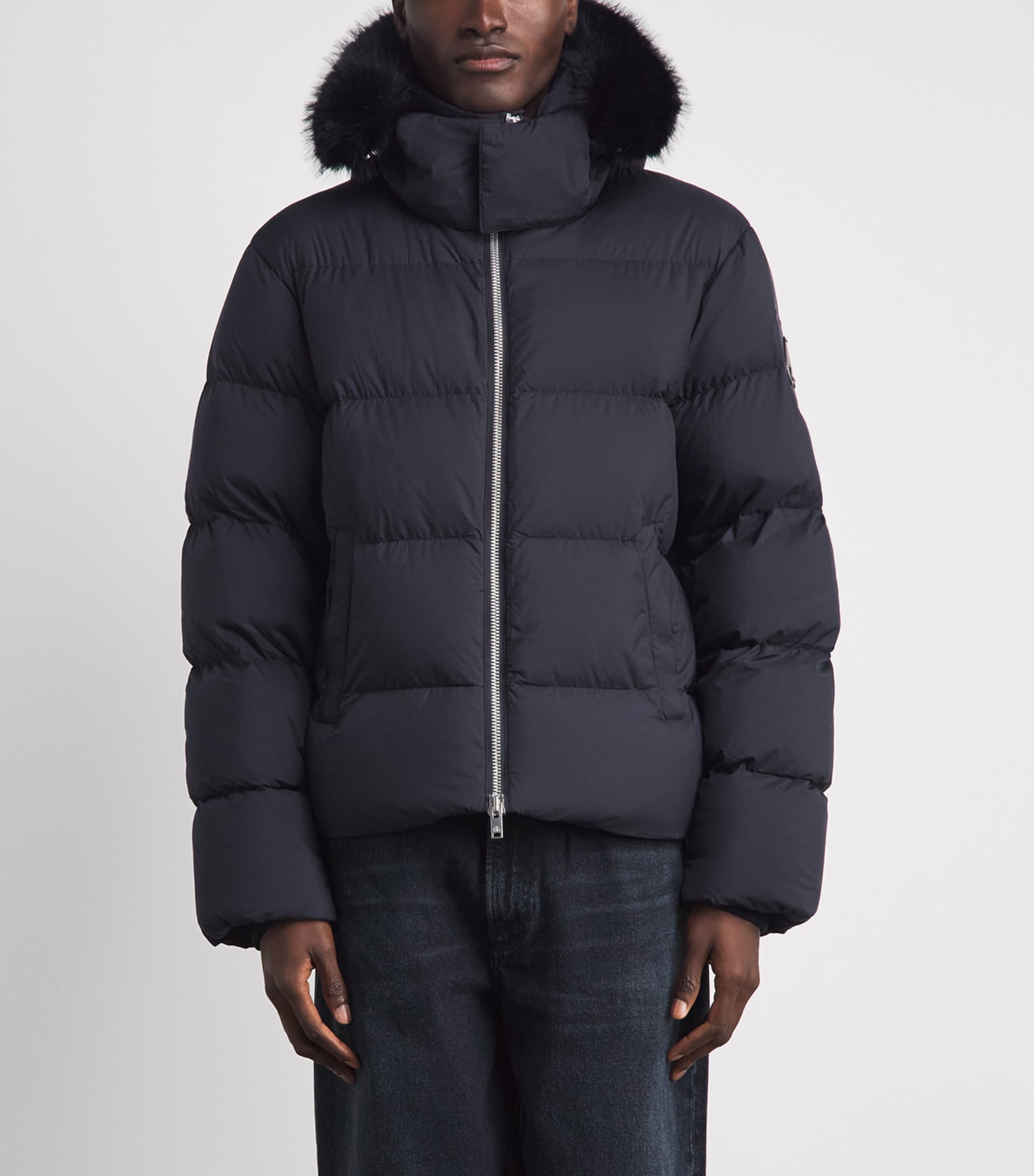 Moose Knuckles Mens Down Everest Puffer Jacket Black W/blk Ff Image 4