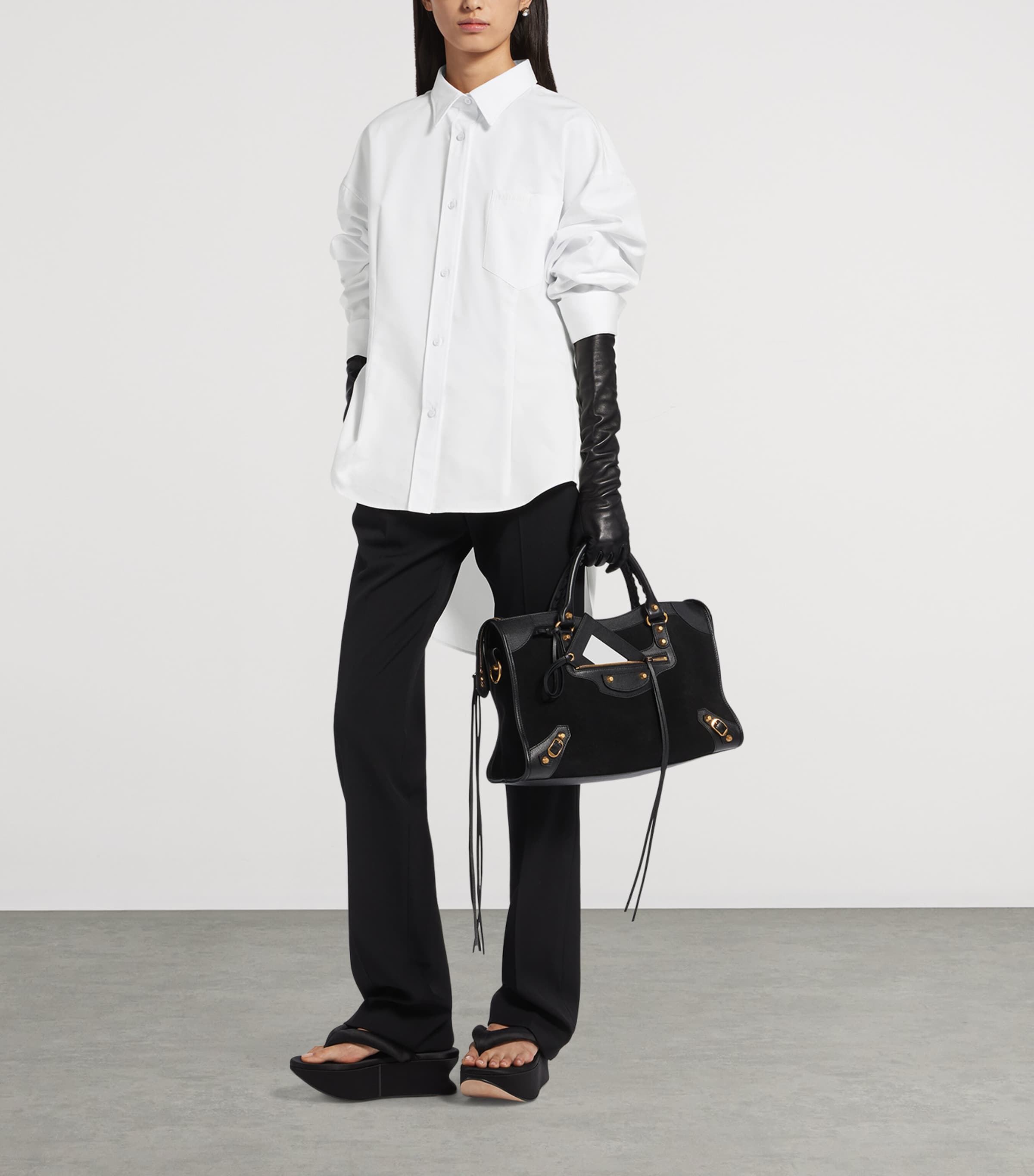 Balenciaga Womens Cotton-Silk Oversized Shirt Image 2