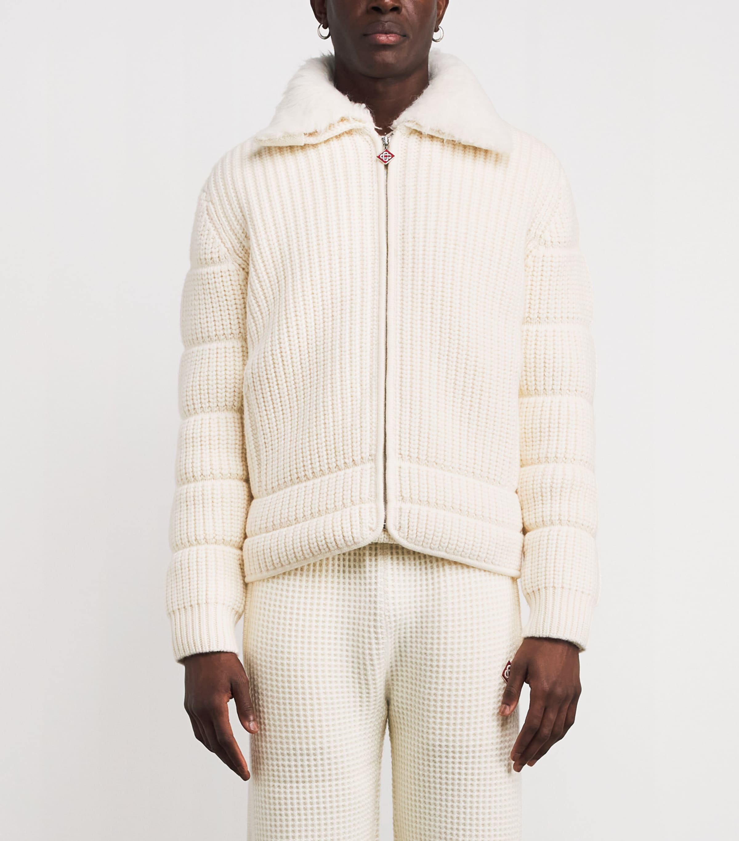 Merino Wool Padded Jacket WHITE Image 3