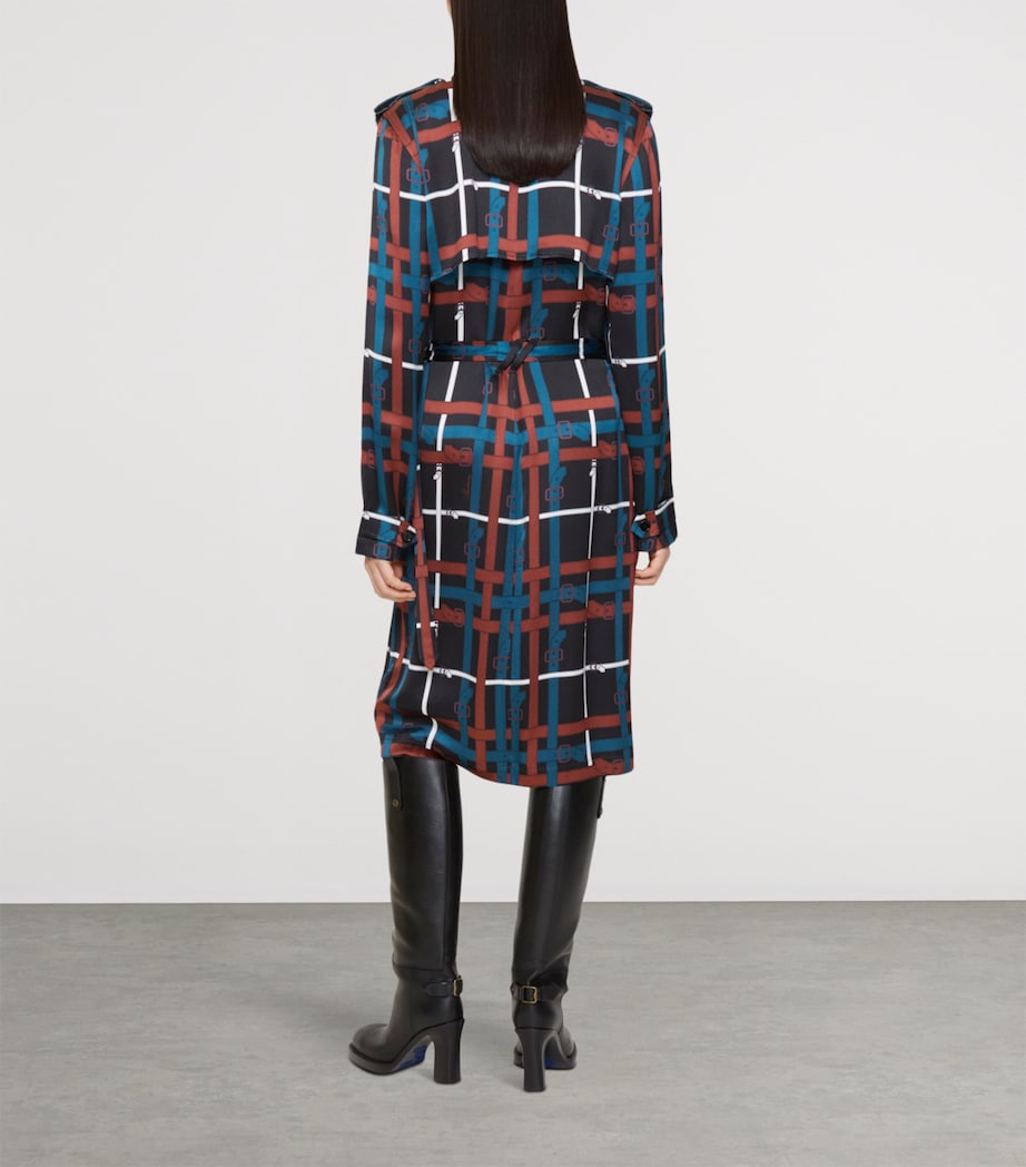 Belt Print Trench Dress PETROL BLUE PATTERN Image 3