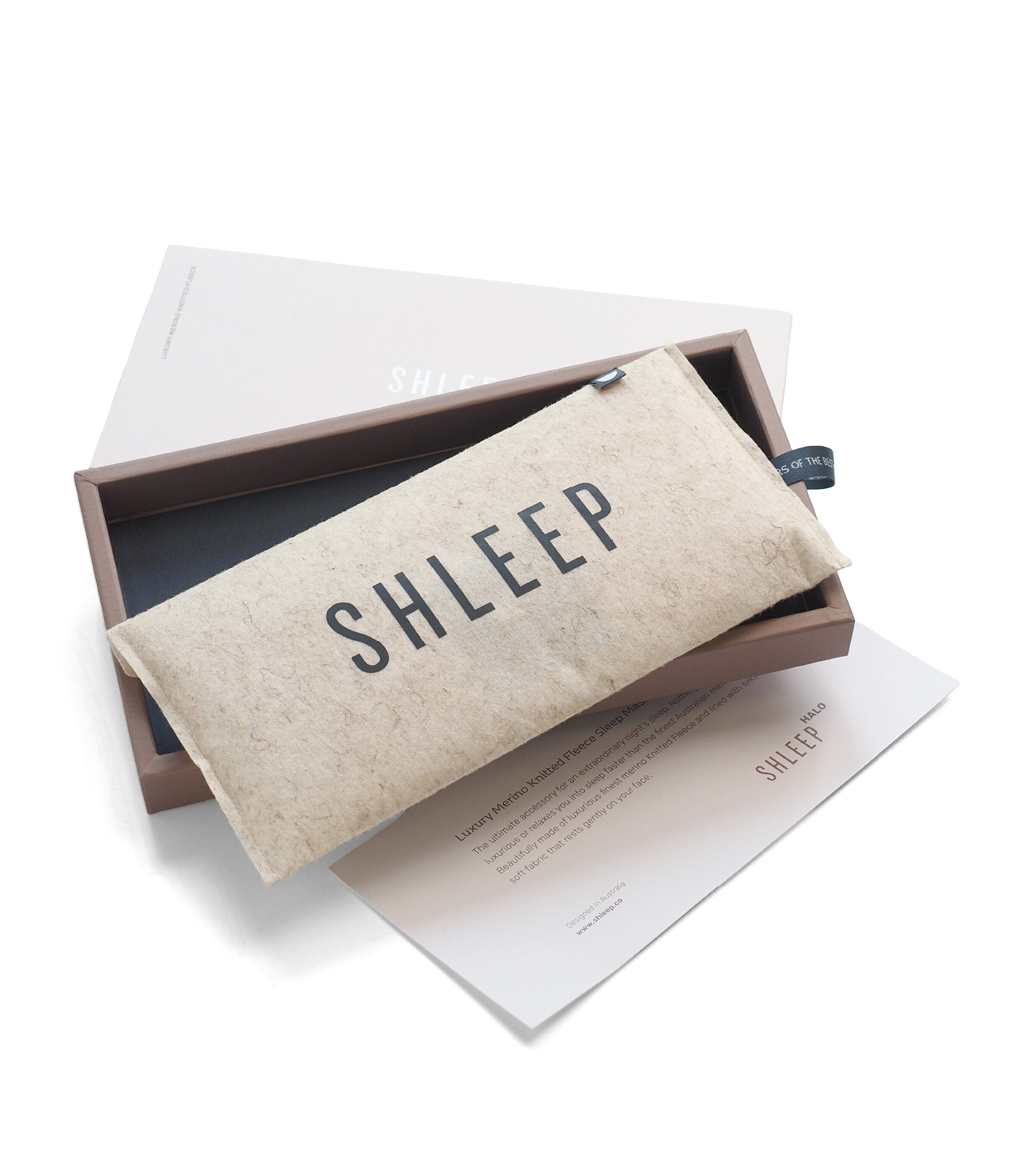 SHLEEP Knitted Sleep Mask Tropical Sand Image 2