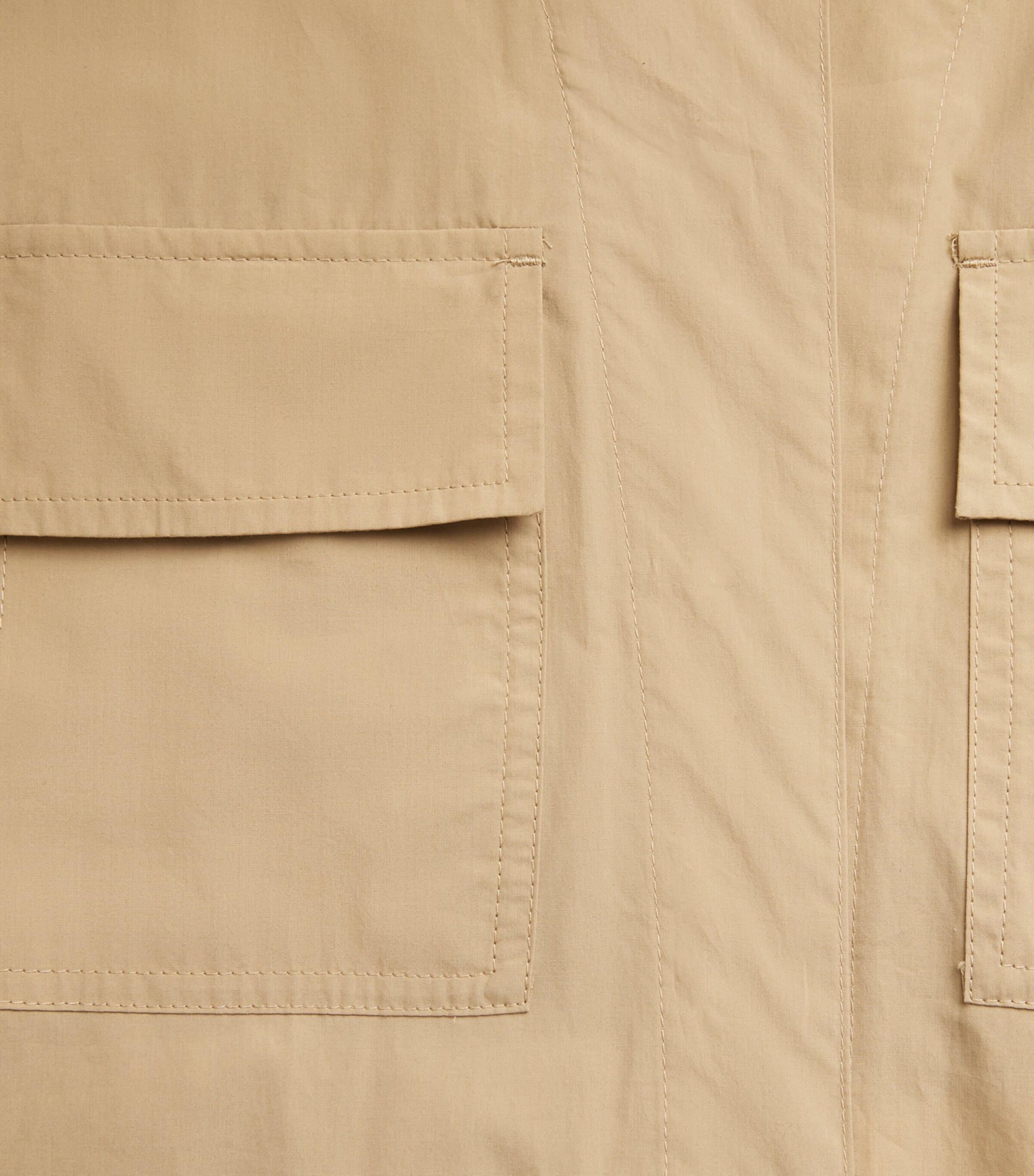Cotton Poplin Belted Jacket BEIGE Image 5