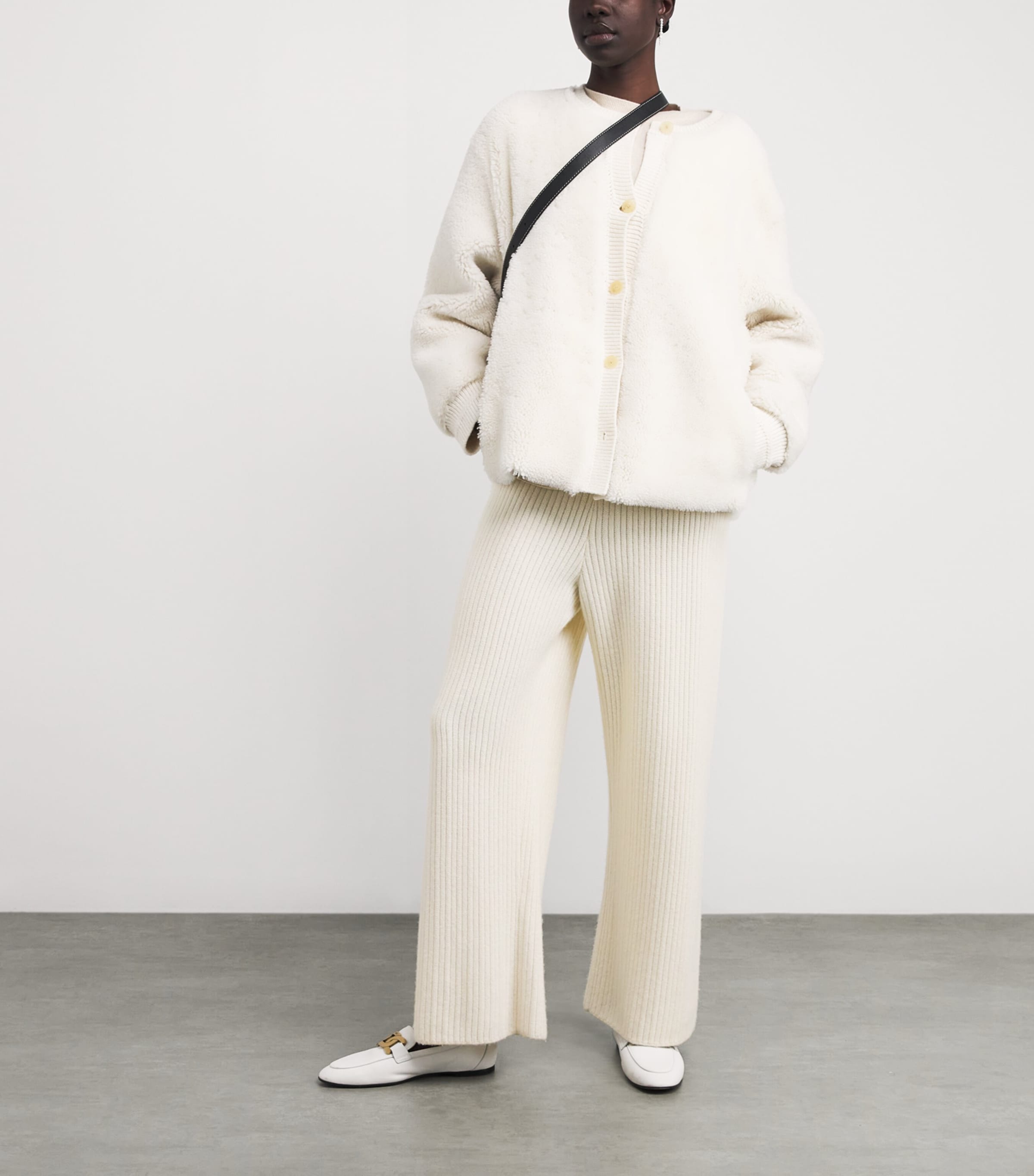 Cashmere Ribbed Trousers CLOUD Image 2