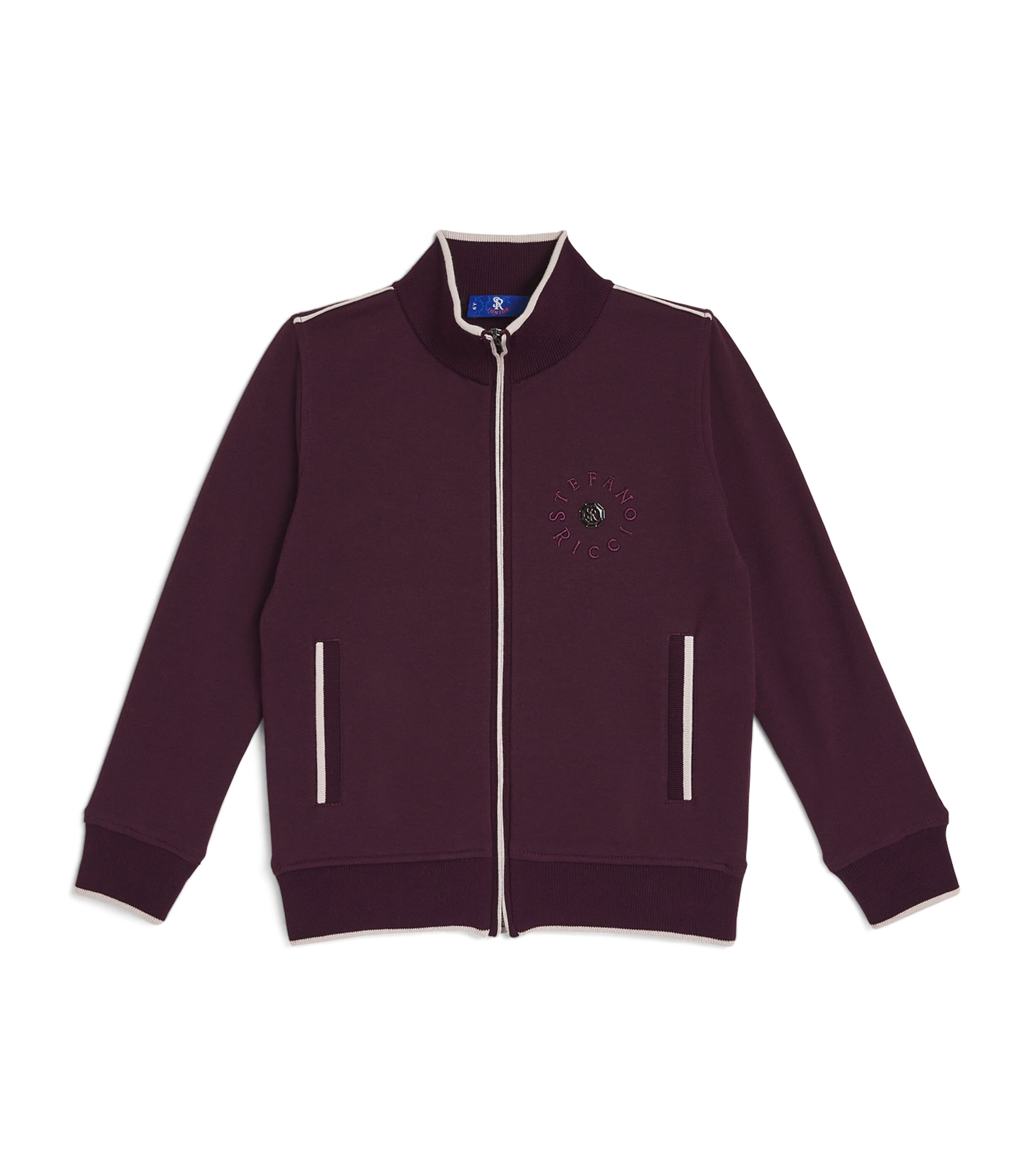 Stefano Ricci Embroidered Zip-up Jacket In Red